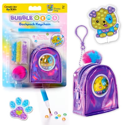 BUBBLE GEMS KEYCHAIN PUPPY DOG