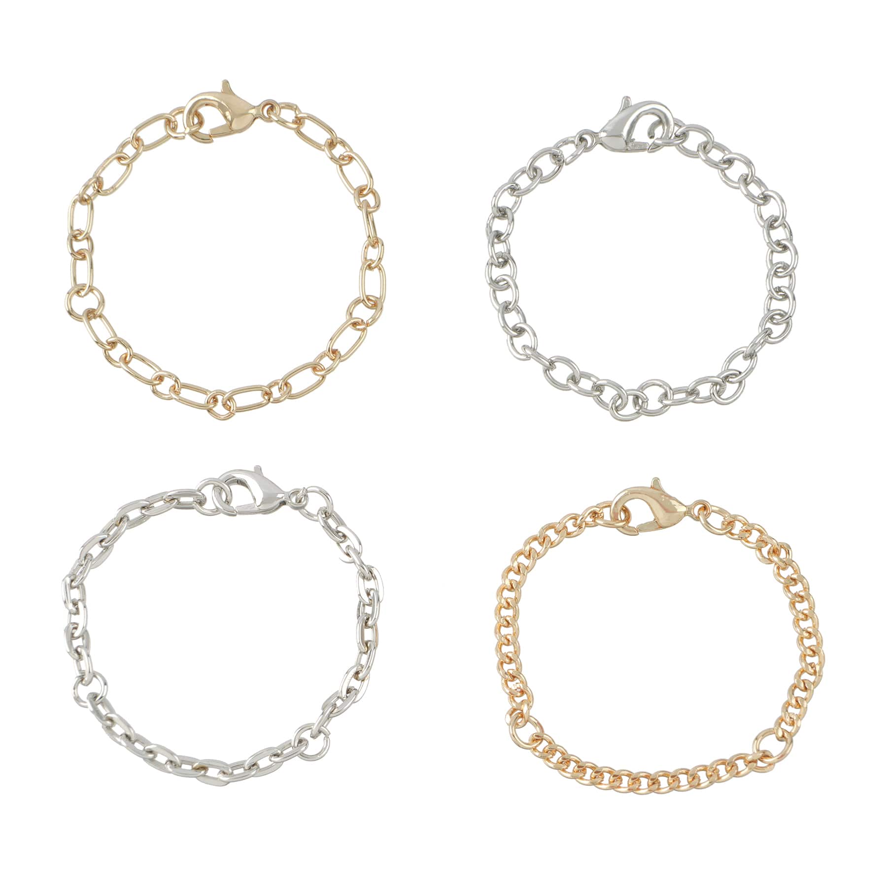 5&#x22; Gold &#x26; Rhodium Tumbler Charm Accessories, 4ct. by Bead Landing&#x2122;