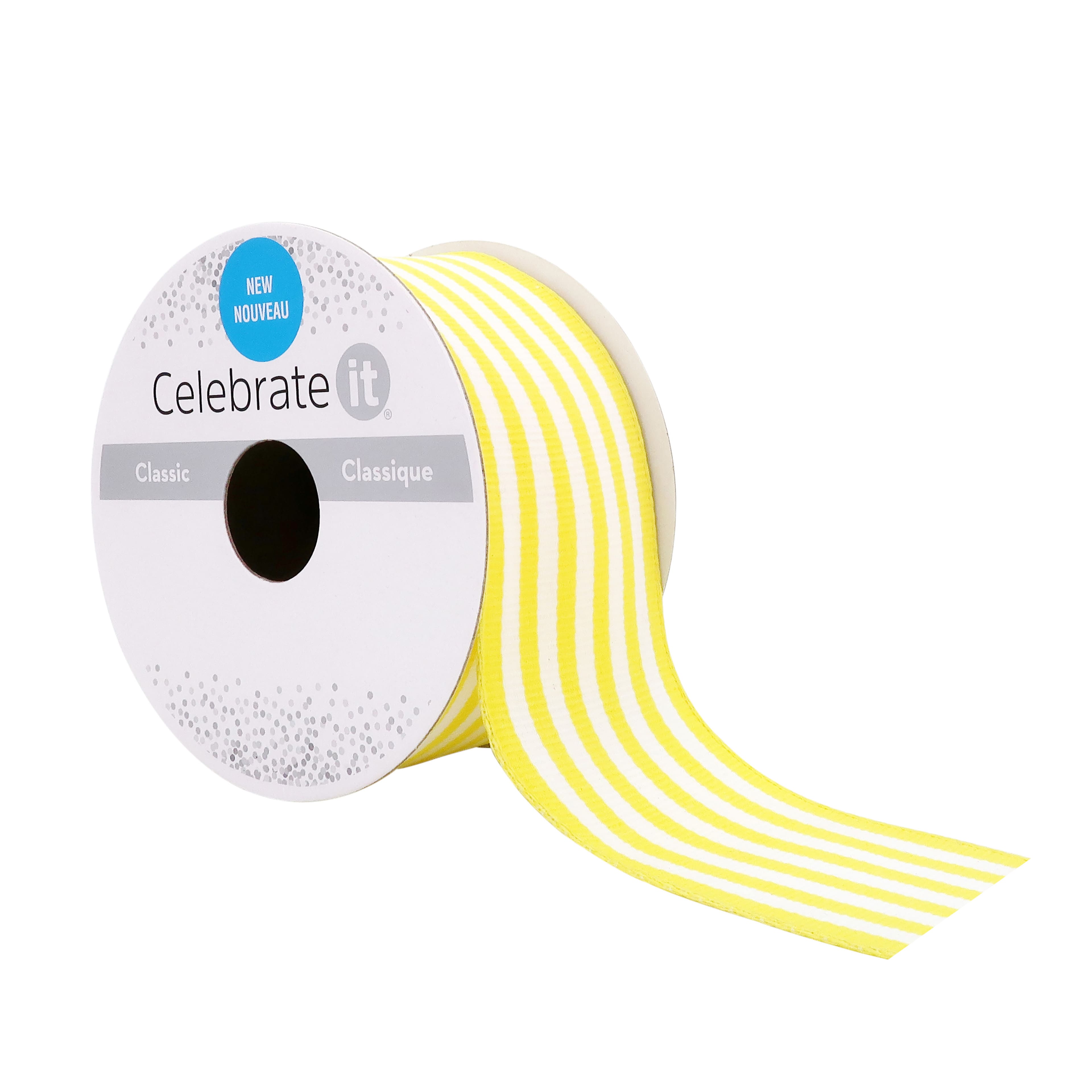 12 Pack: 1.5" x 3yd. Wired Stripe Ribbon by Celebrate It™