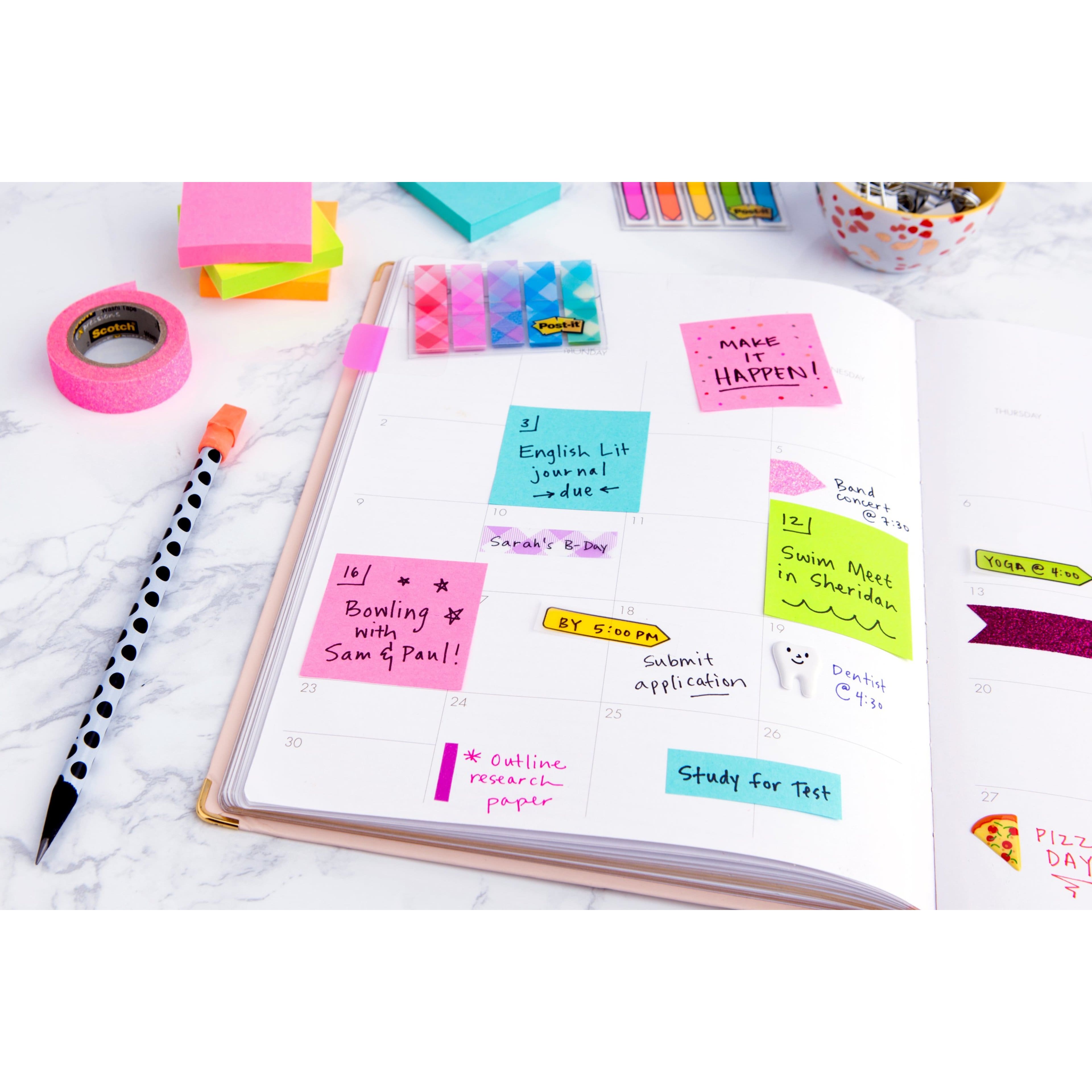 Post-it® 3" x 3" Super Sticky Notes, 5 Pack