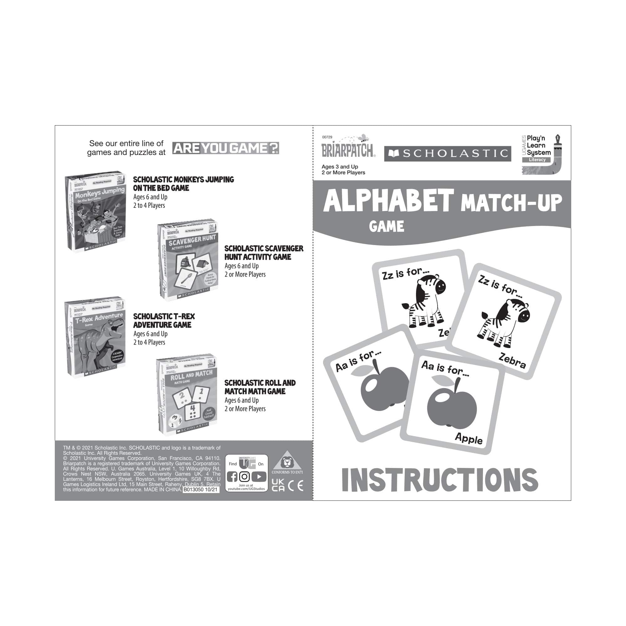 Scholastic Alphabet Match-Up Game