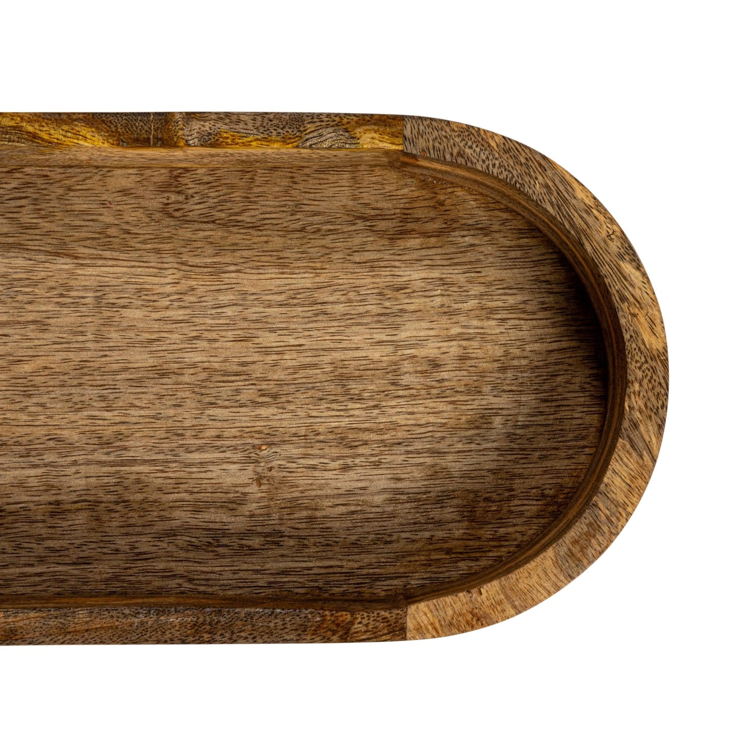 Hello Honey® 21.5" Natural Footed Mango Wood Tray