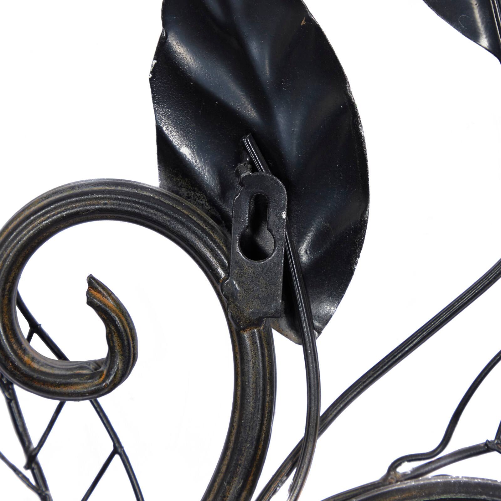 36" Multicolor Metal Traditional Floral Wall Décor