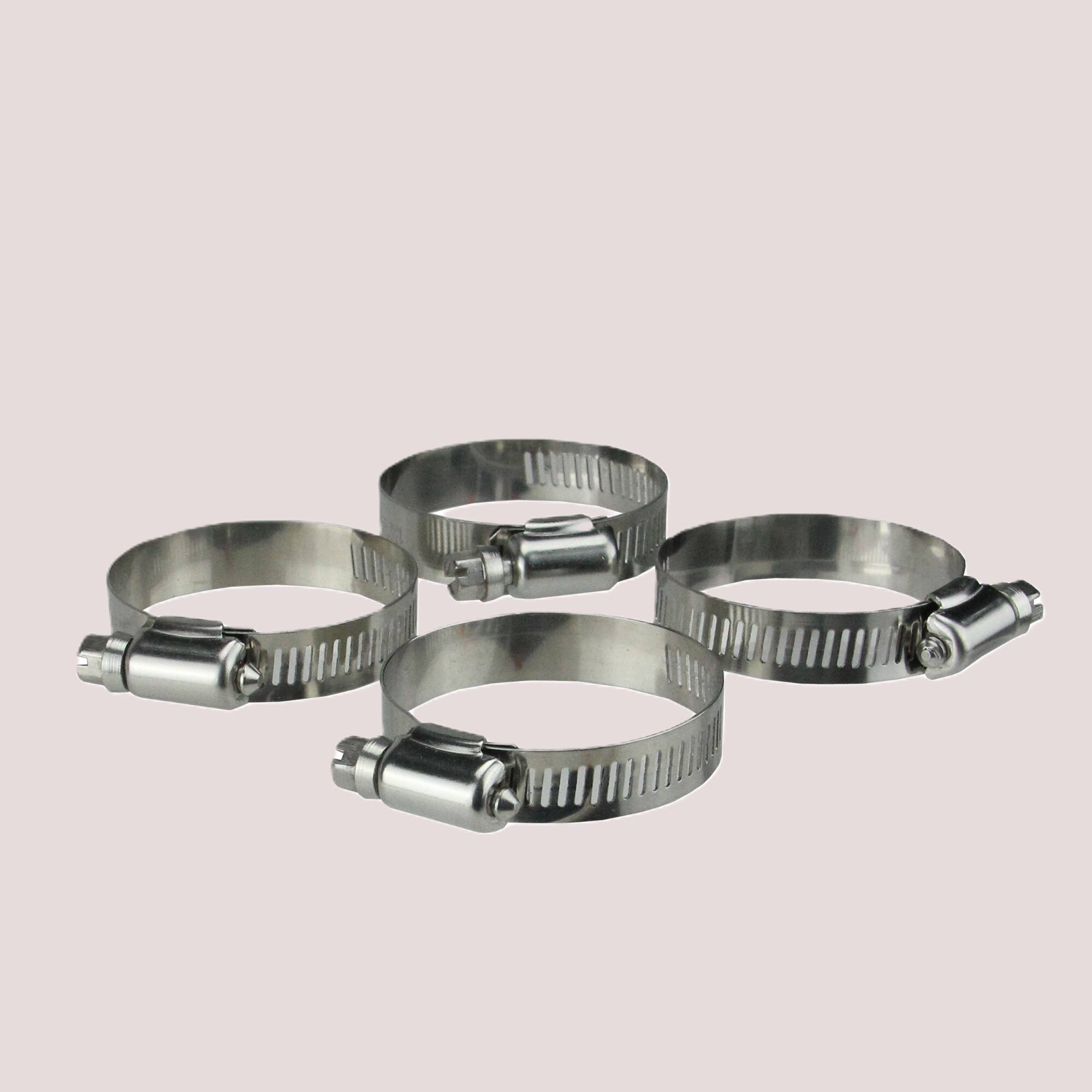 2.75&#x22; Stainless Steel Adjustable Swimming Pool Hose Clamps, 4ct.