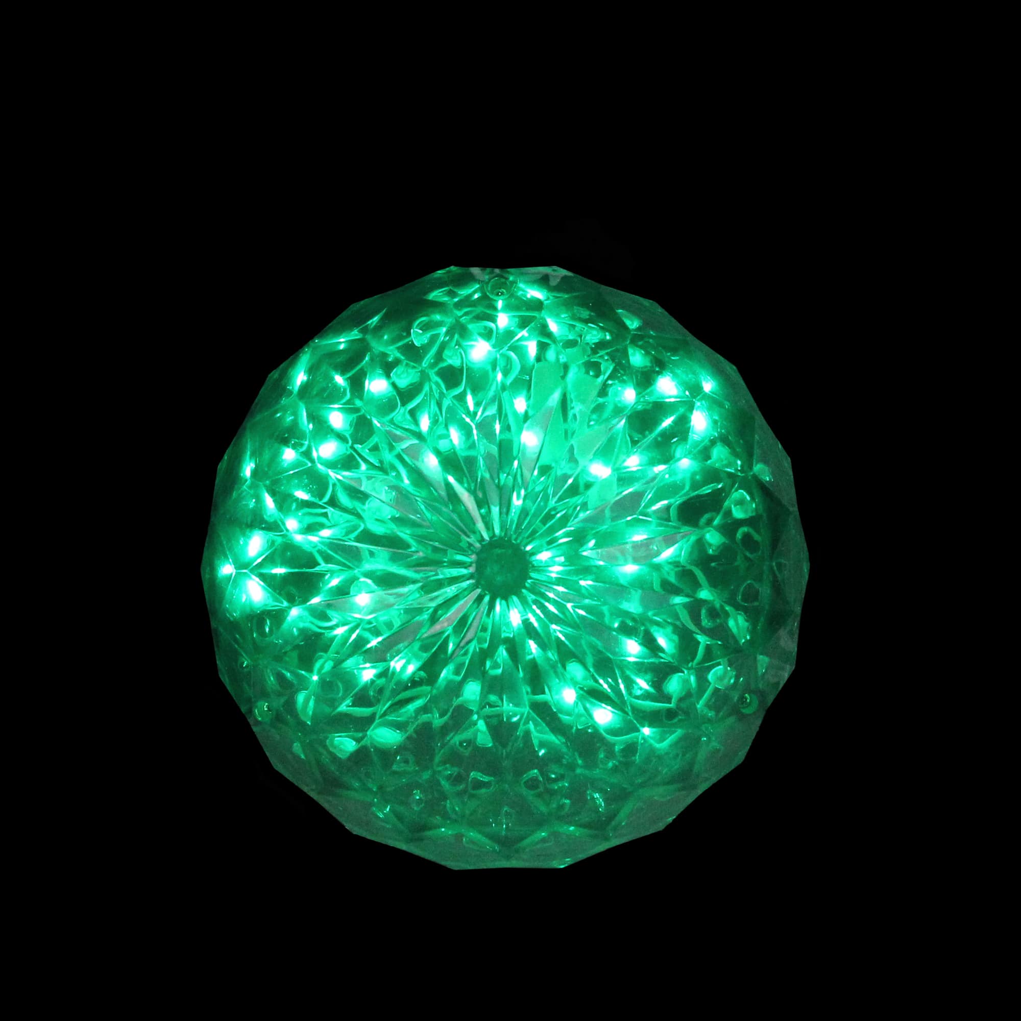 6'' LED Lighted Green Crystal Sphere Outdoor Christmas Decoration
