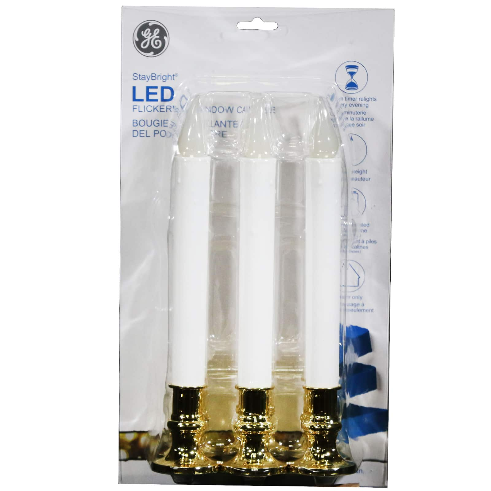 StayBright&#xAE; 9.75&#x22; Flickering LED Window Candles, 6ct.