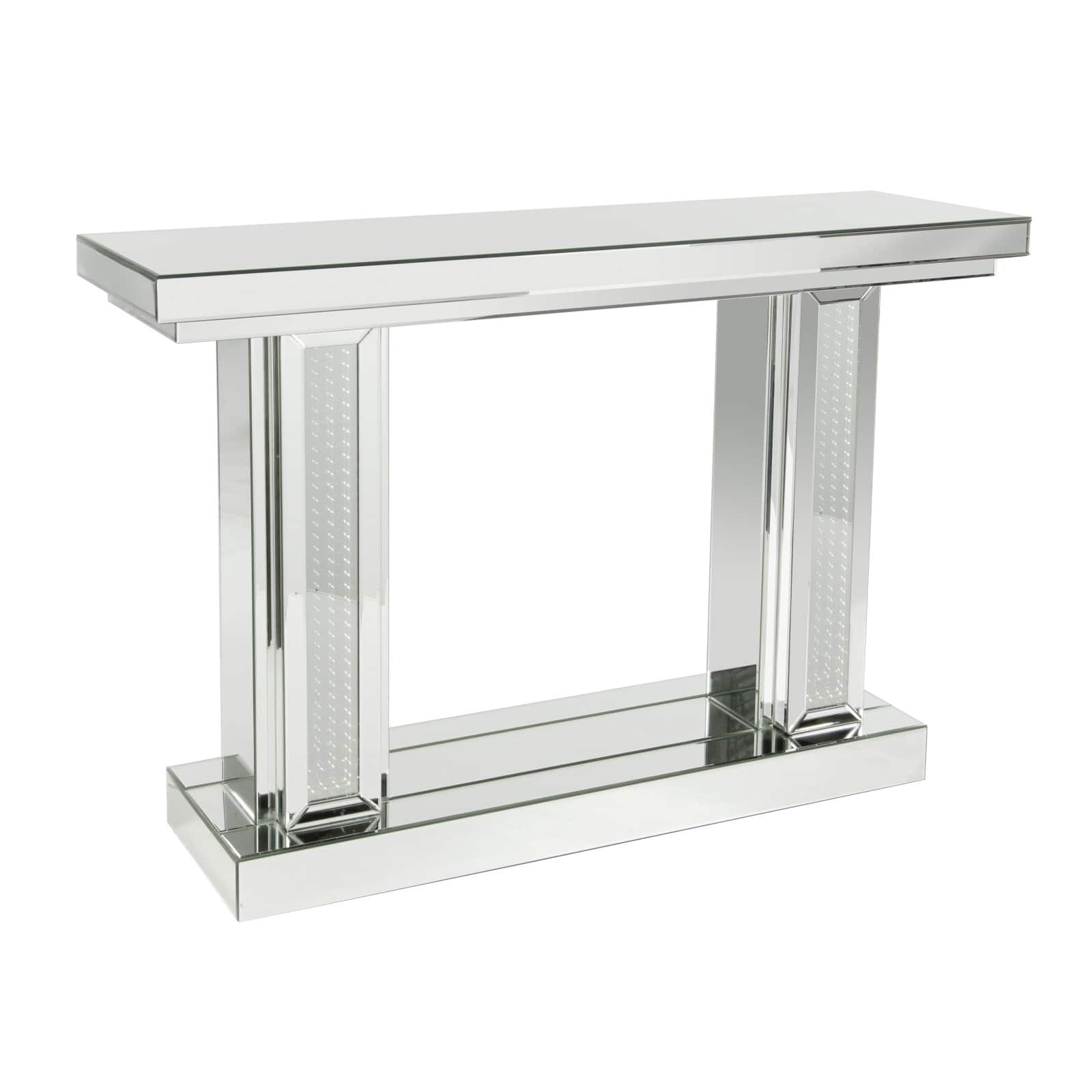 Silver Glam Wood Console Table, 32&#x22; x 48&#x22;