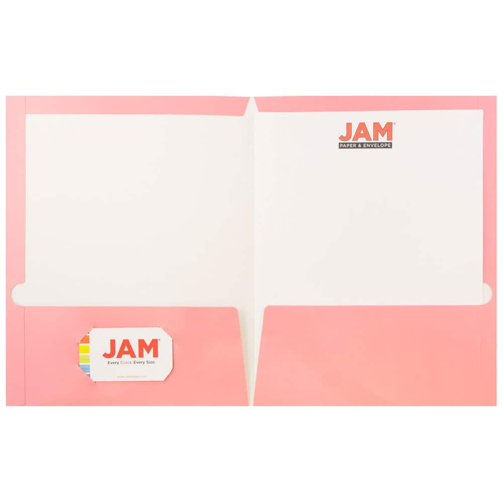 JAM Paper Laminated 2-Pocket Glossy Folders, 6ct.