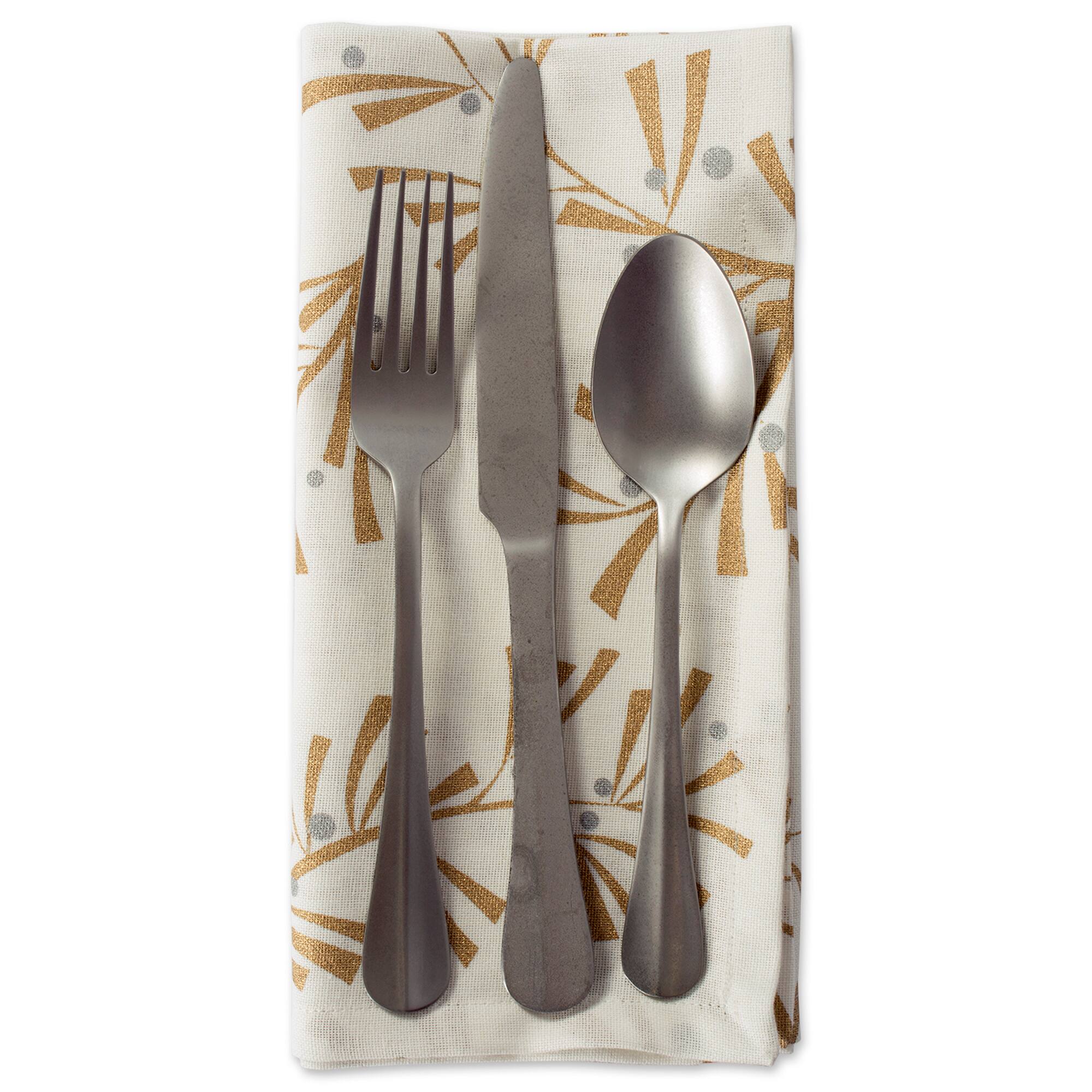 DII® Metallic Holly Leaves Napkins, 6ct.