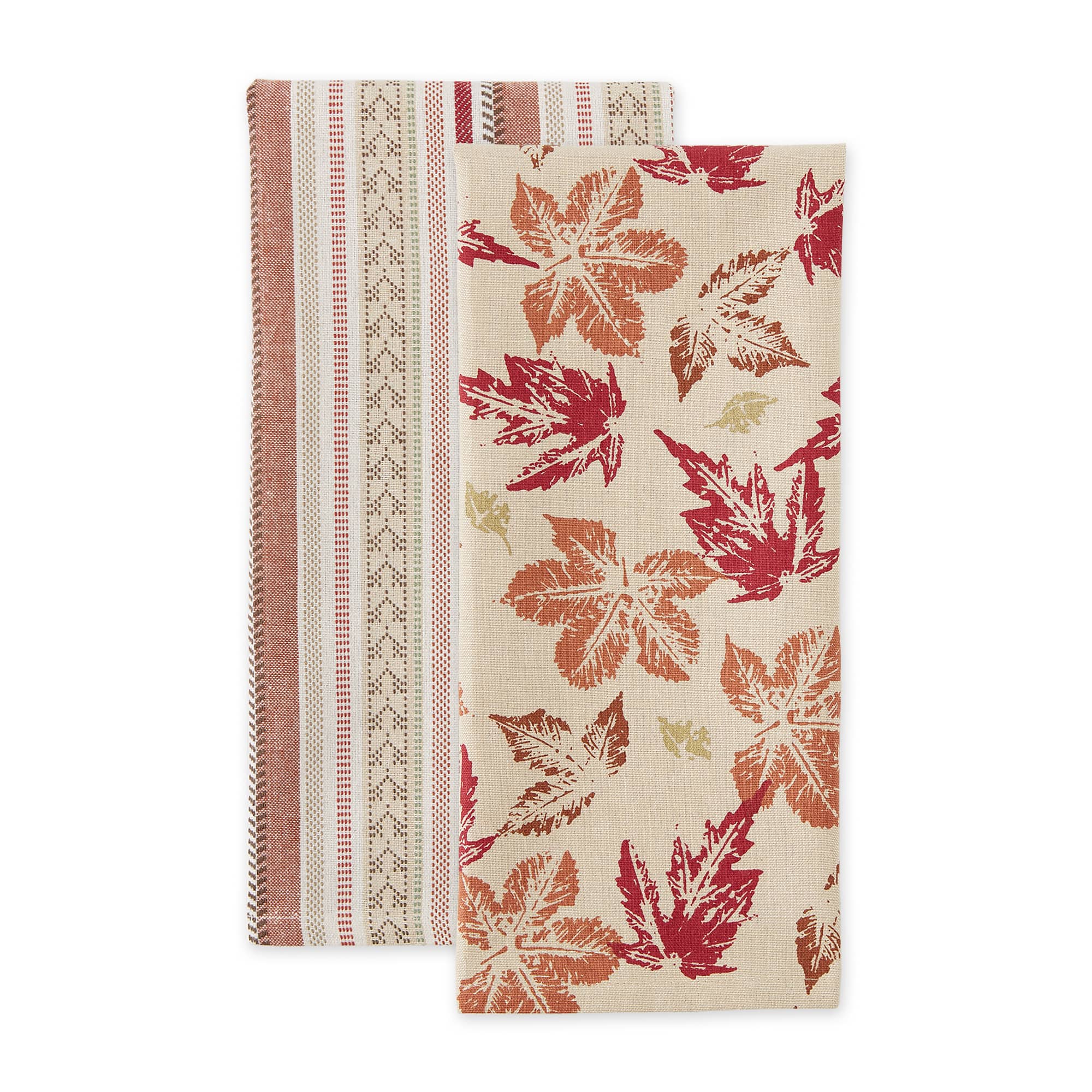 DII&#xAE; Rustic Leaves Dishtowel Set