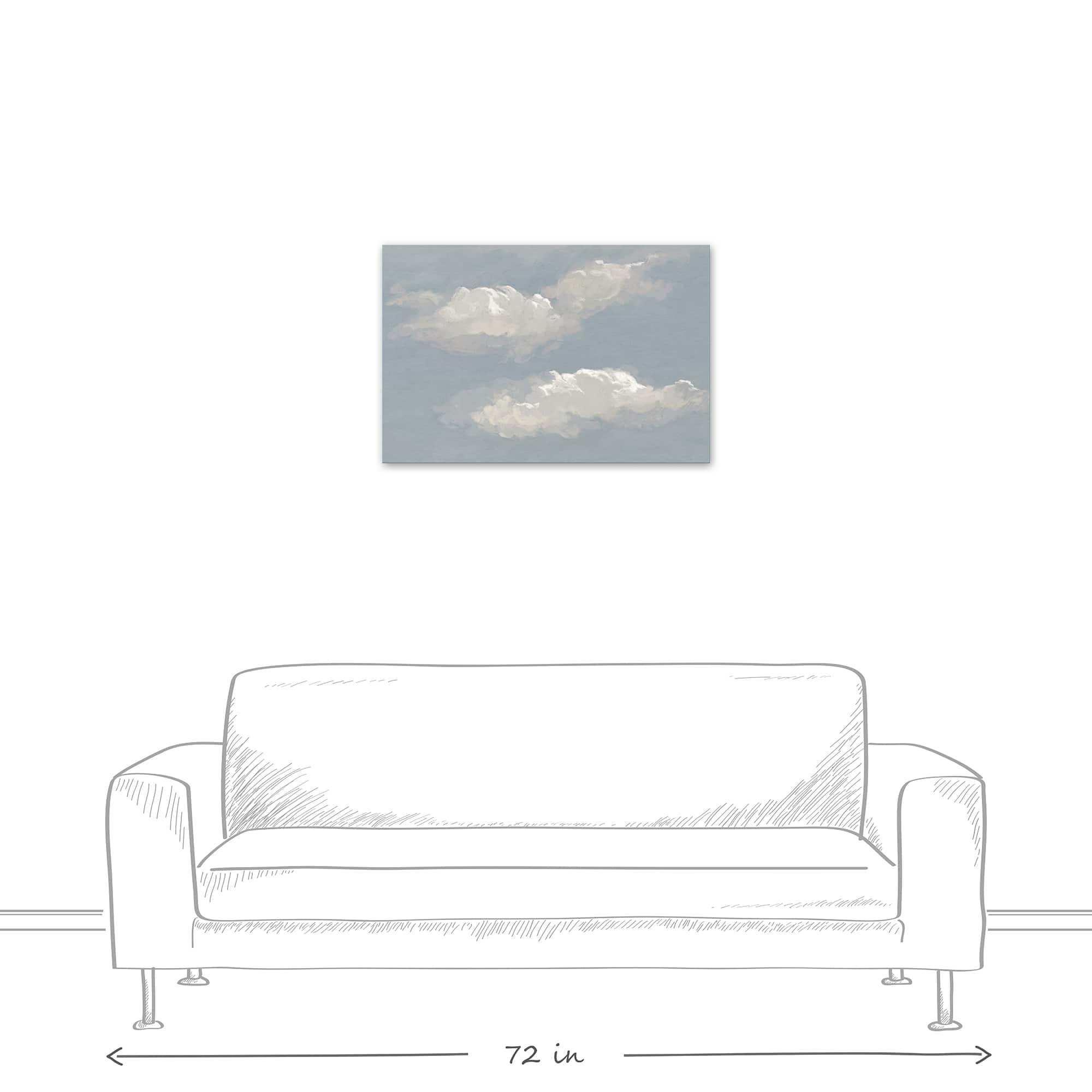 Fluffy Clouds 30" x 20" Canvas Wall Art