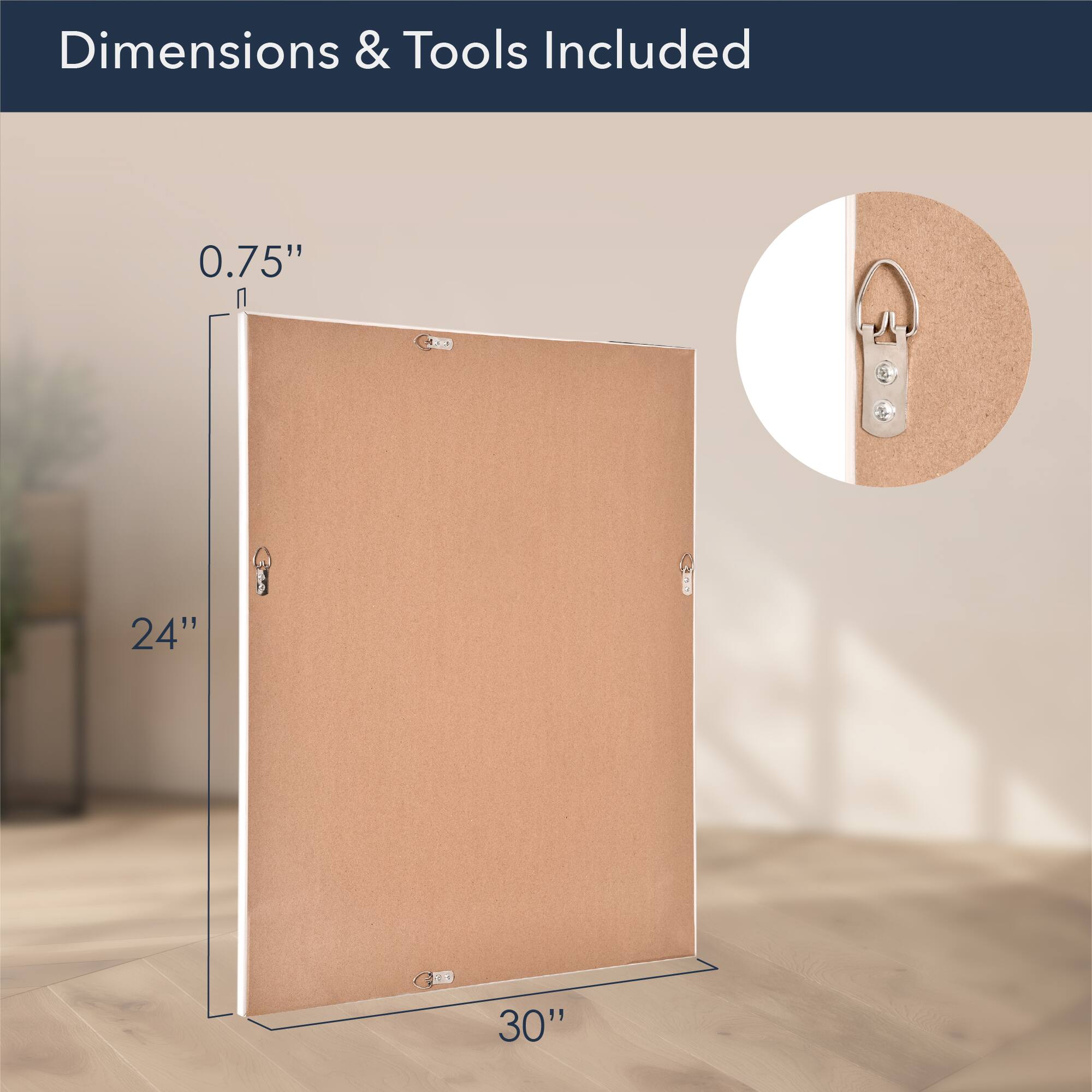 Head West® Textured Chrome Rectangular Wall Vanity Mirror