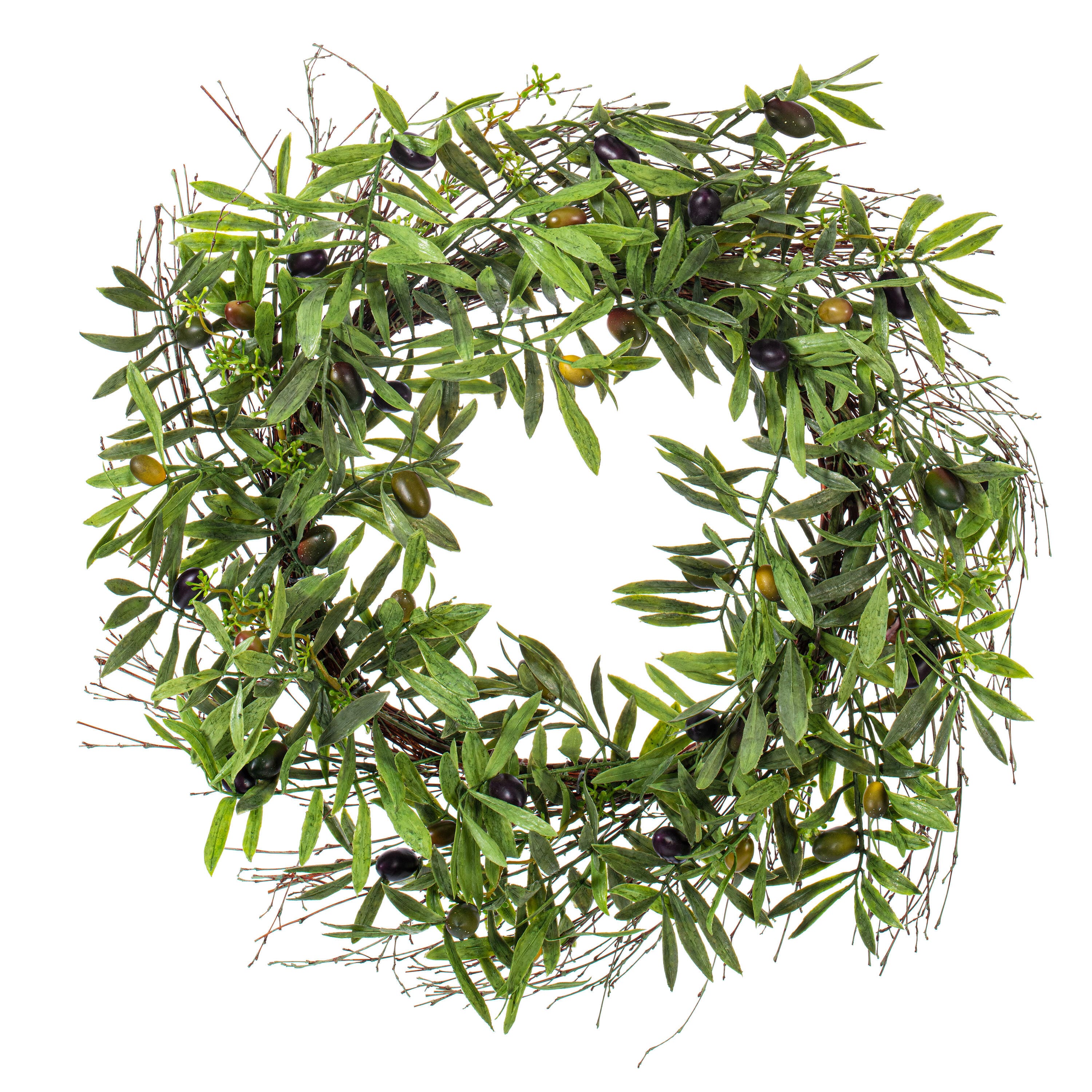 24" Green Olive Leaf Wreath