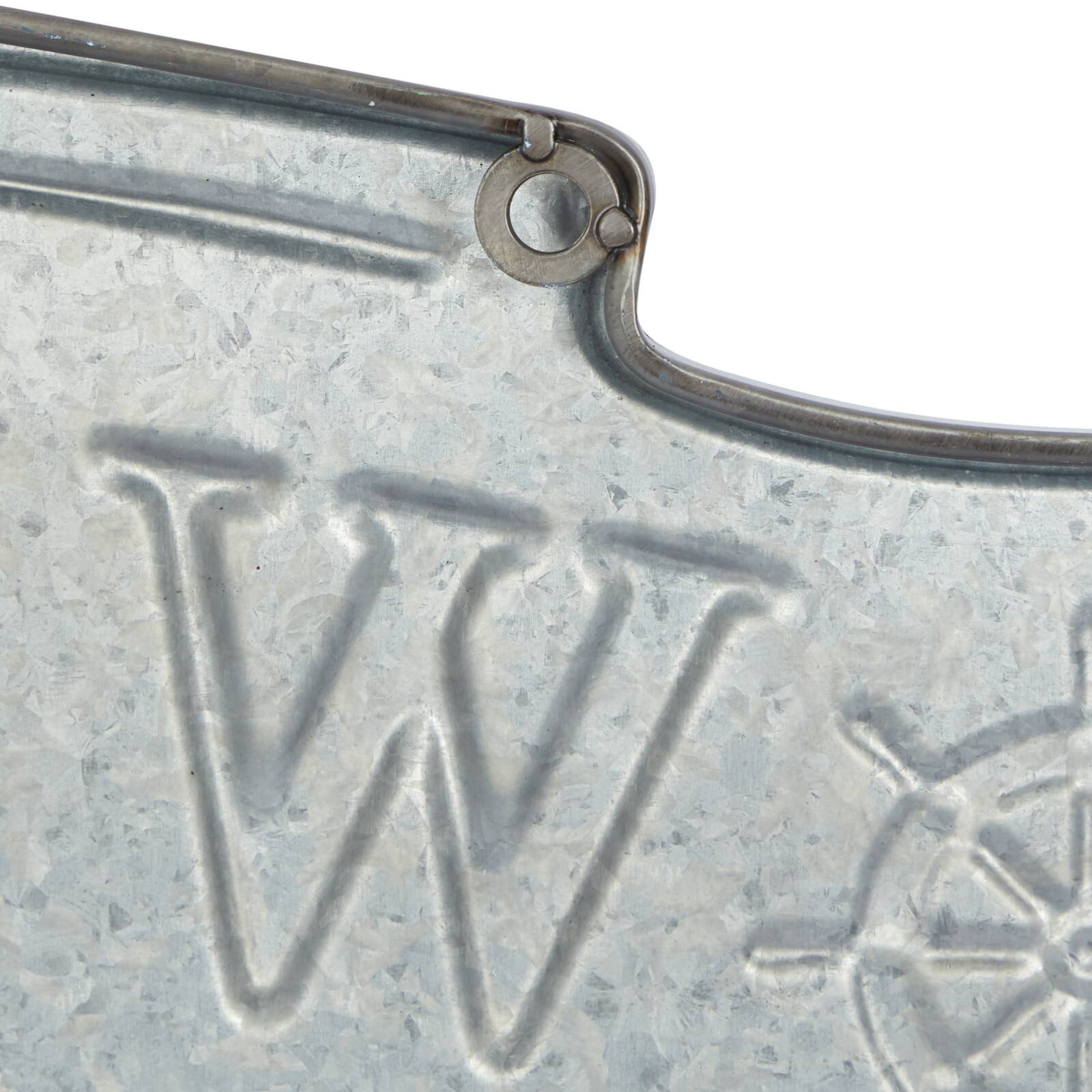 36" Blue Coastal Metal Wall Sign