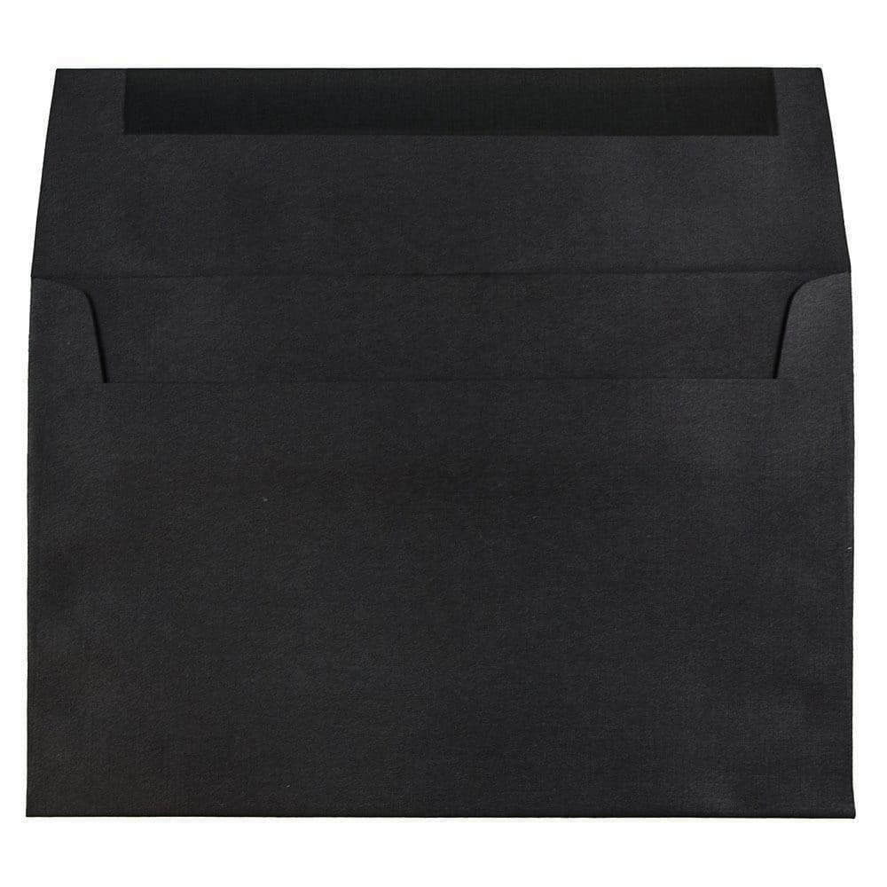 JAM Paper 5" x 7" Black Linen Invitation Envelopes