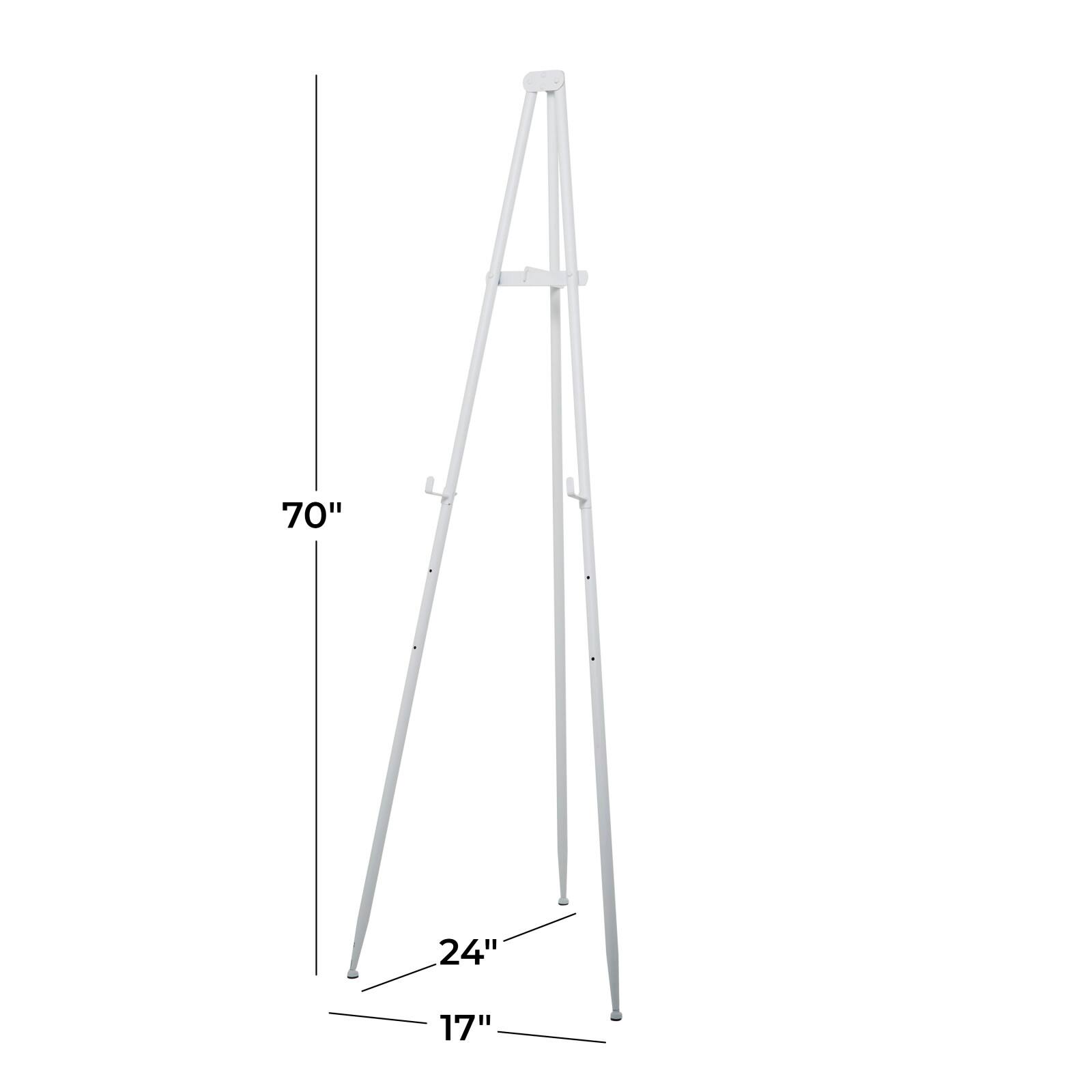 White Traditional Easel, 24&#x22; x 17&#x22; x 70&#x22;