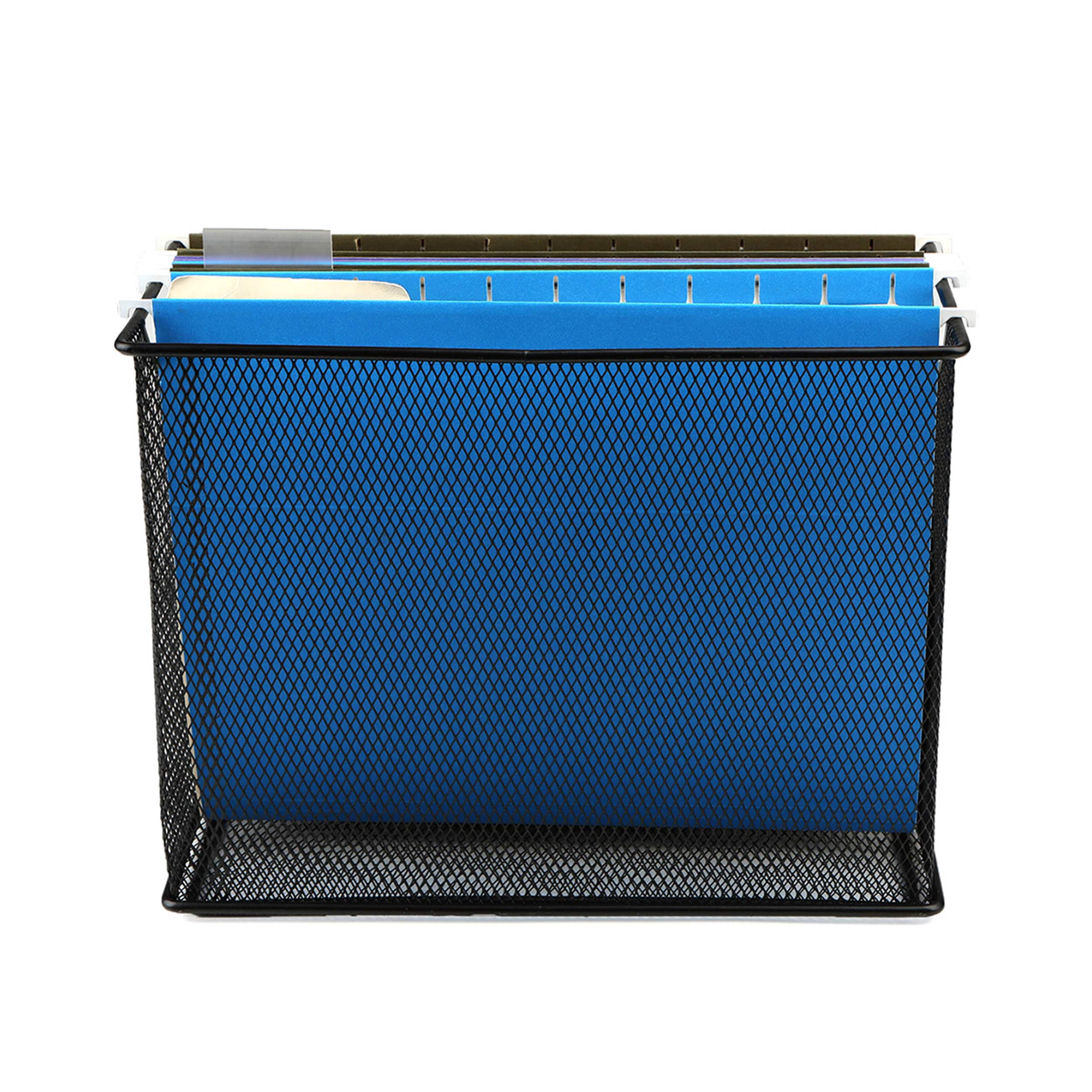 Mind Reader Metal Mesh File Organizer Storage Basket