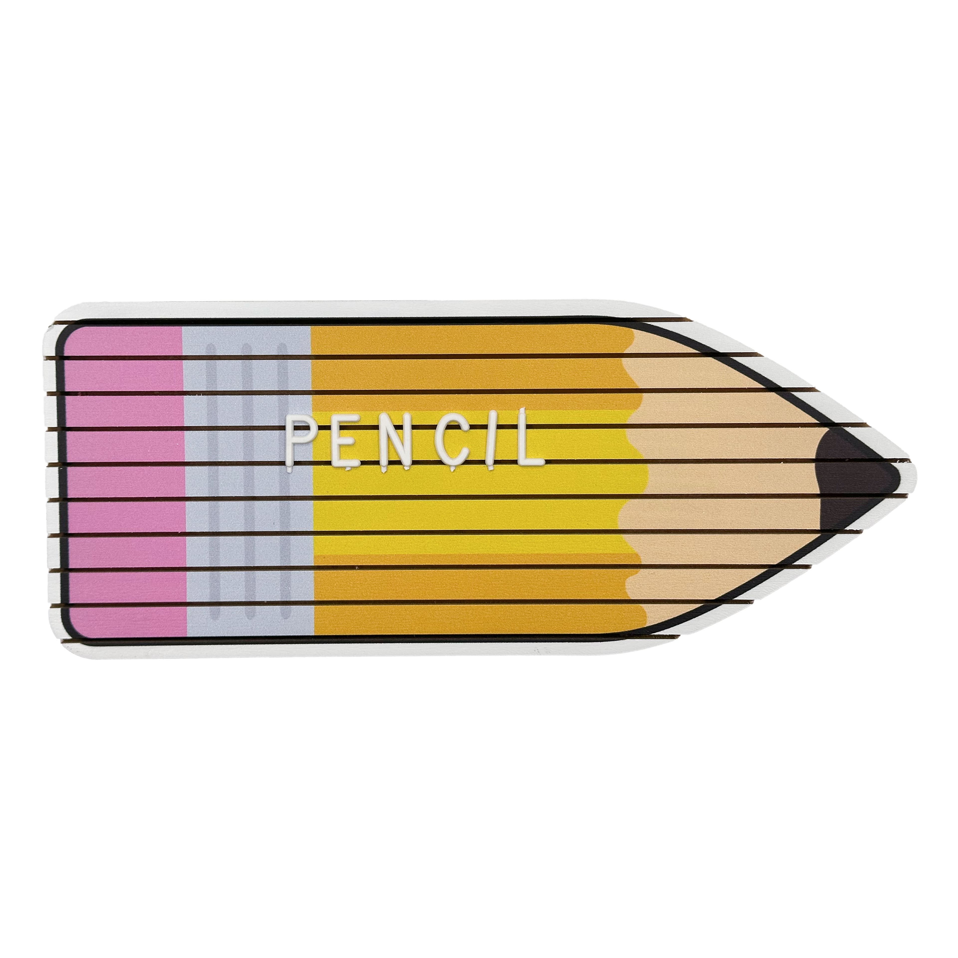 11.75&#x22; Yellow Pencil Letter Board by B2C&#x2122;