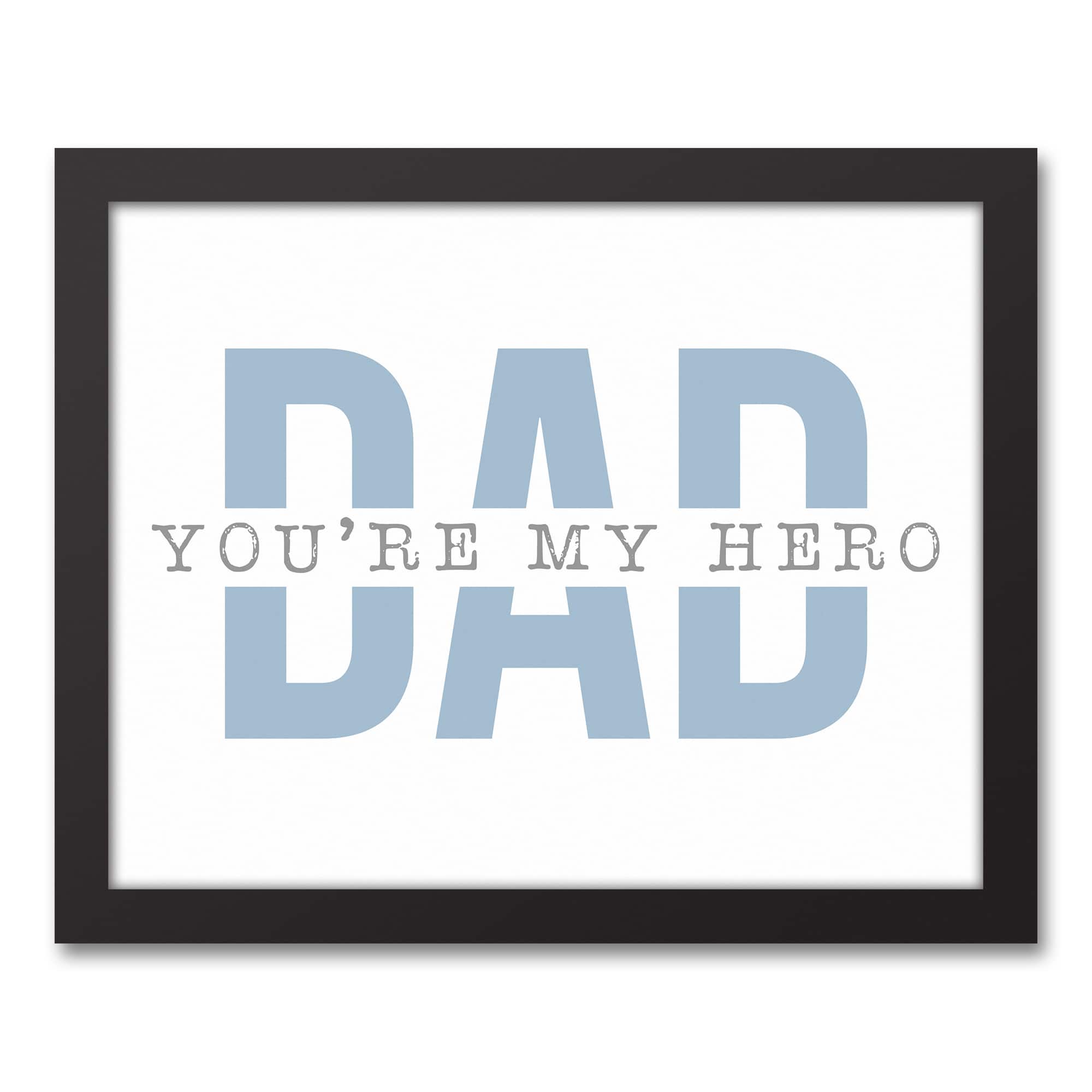 Hero Dad Black Framed Canvas