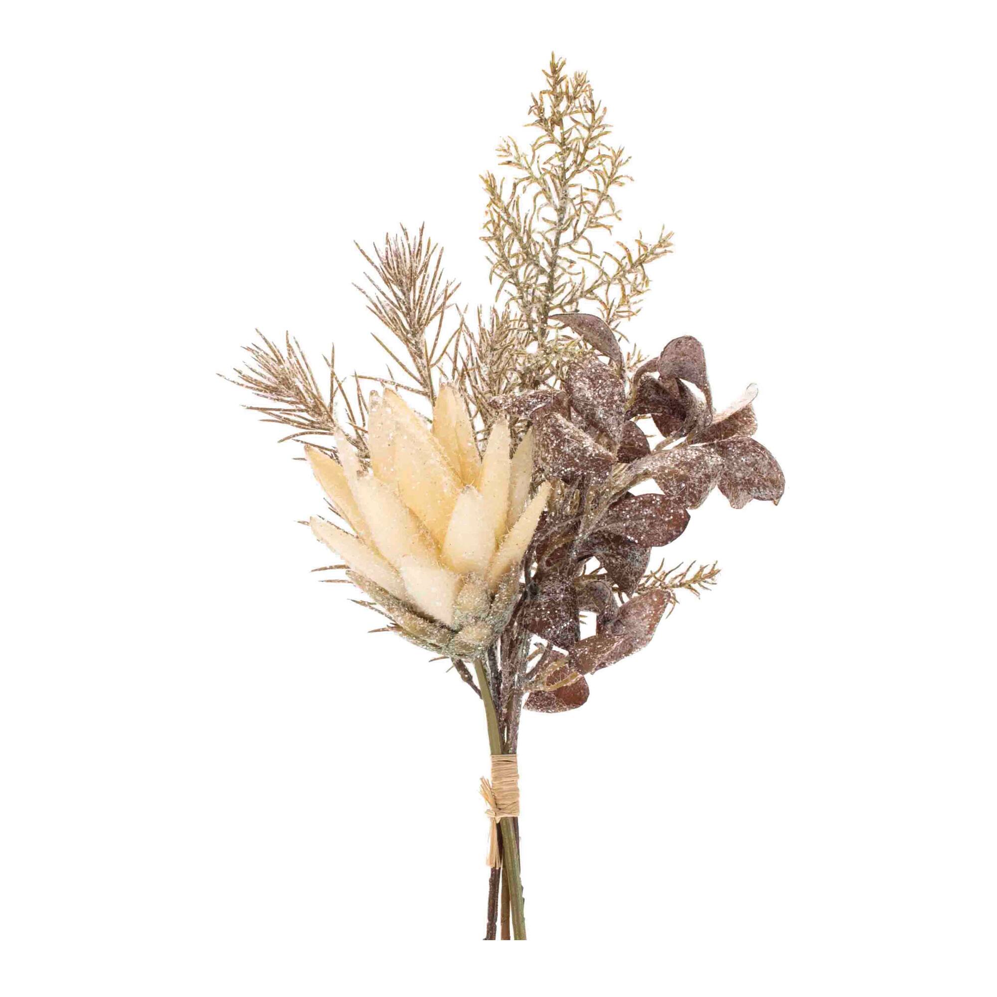 Glittered Protea &#x26; Pine Bundles, 2ct.
