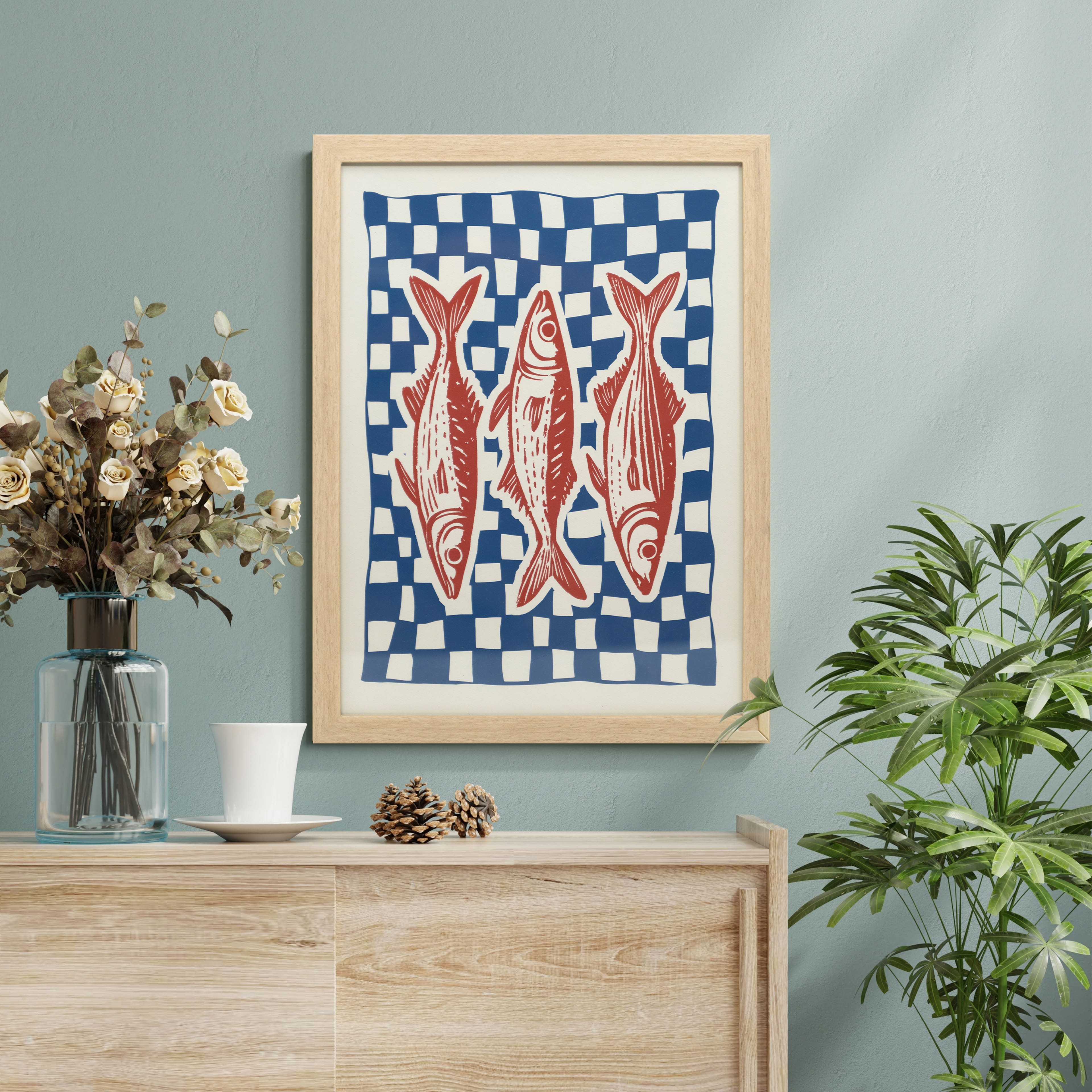 12&#x22; x 16&#x22; Red Fish Framed Wall D&#xE9;cor by Ashland&#xAE;