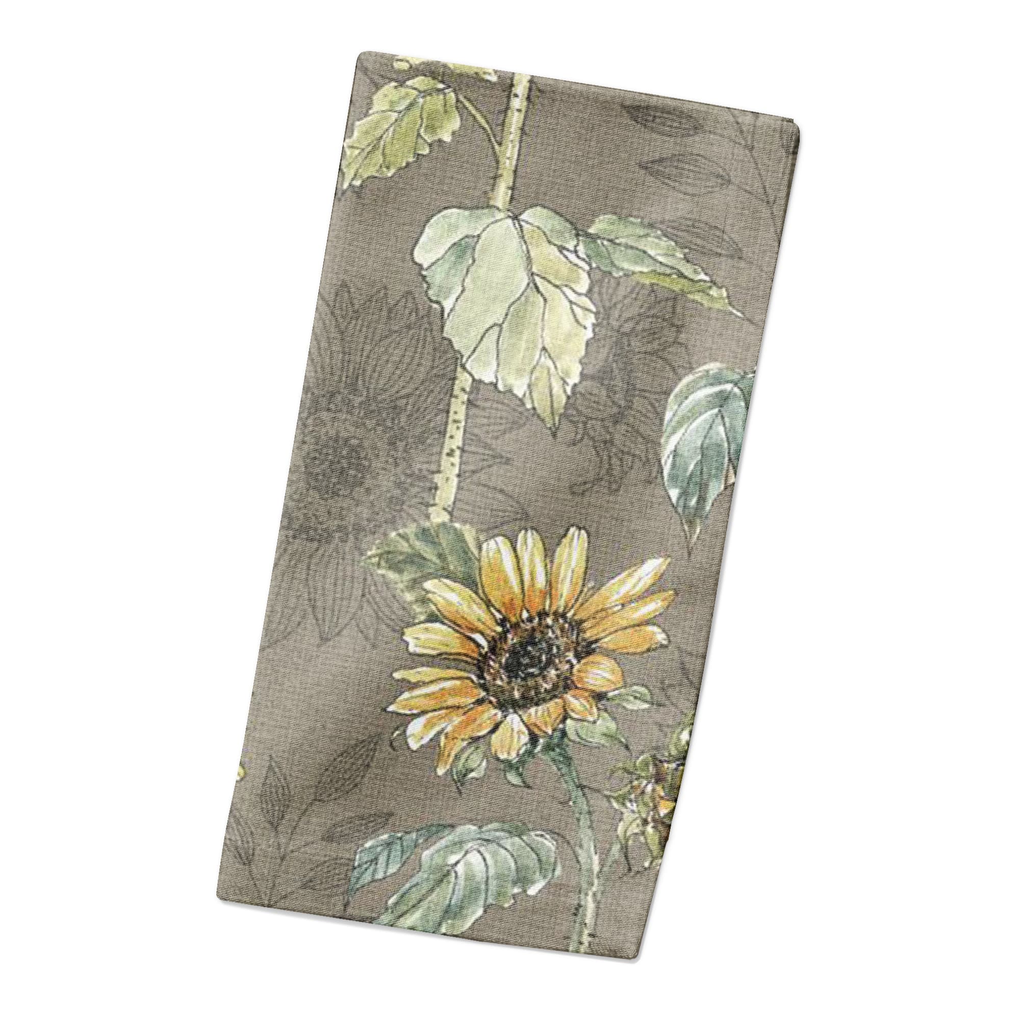 Sunflower Pattern Cotton Twill Napkin