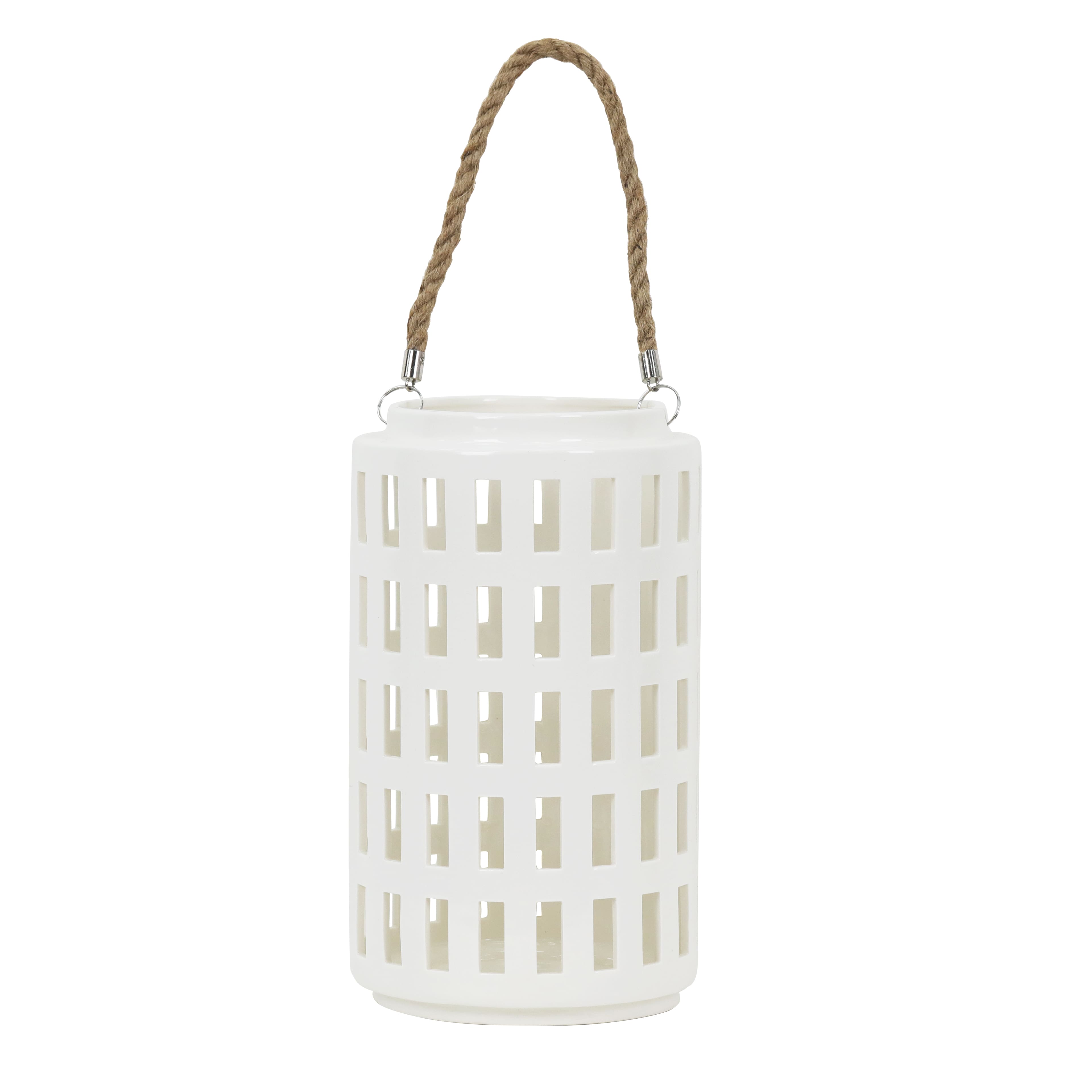 Large Ivory Ceramic Hanging Lantern by Ashland&#xAE;