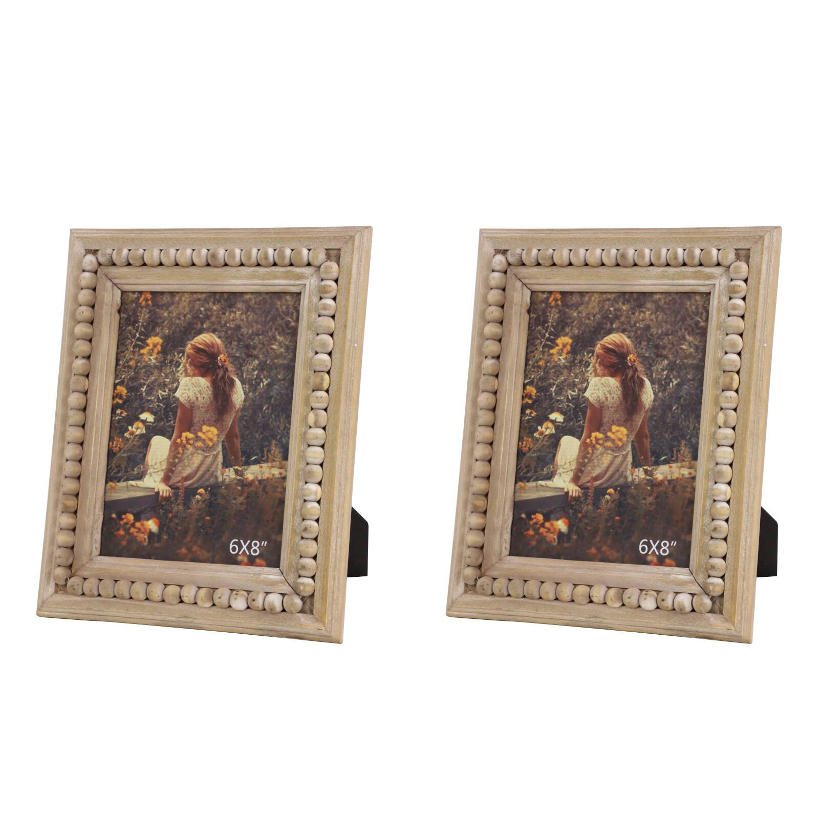 2 Pack Light Brown Wood Bohemian 9" x 11" Frame
