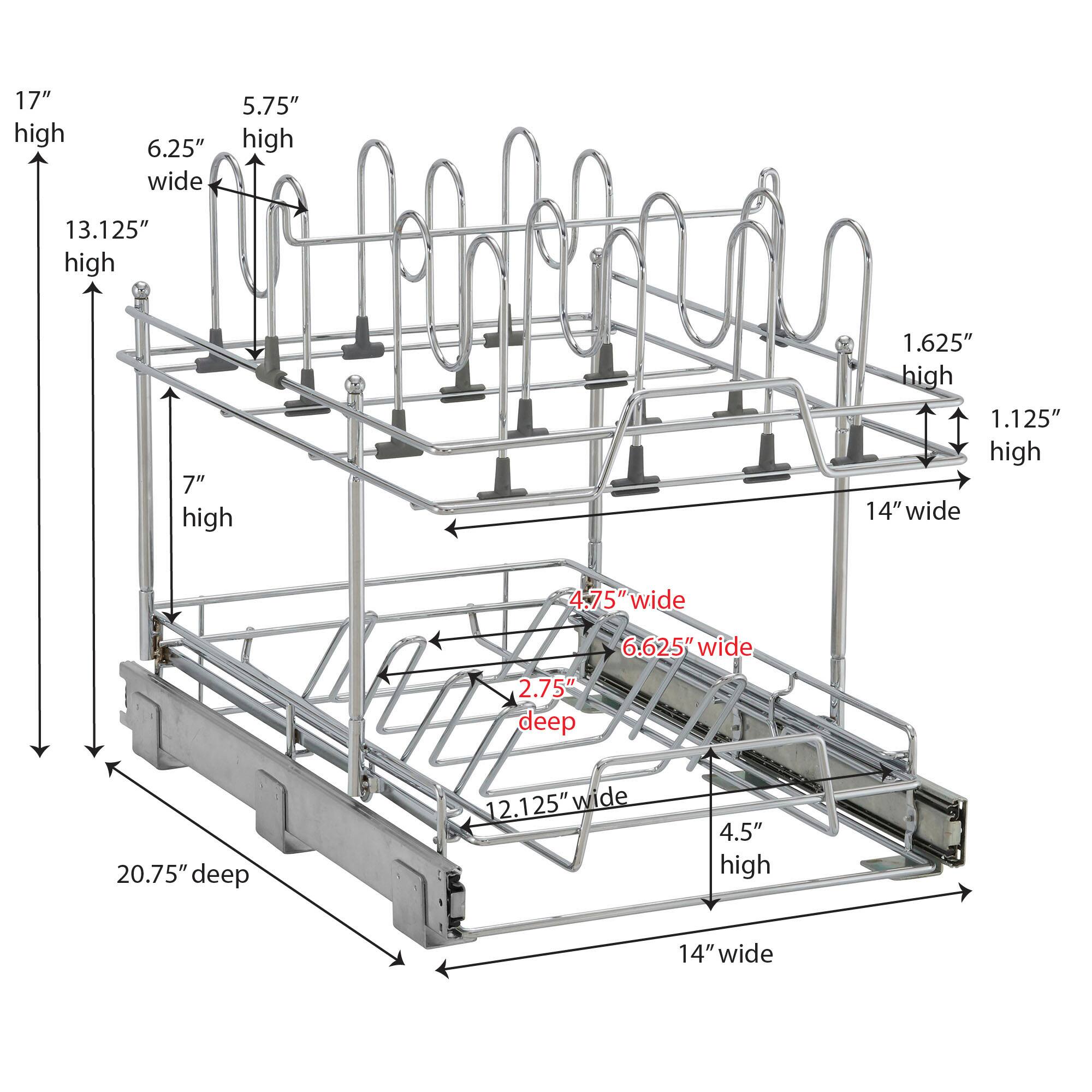 Household Essentials Glidez Cabinet Pot & Pan Lid Organizer