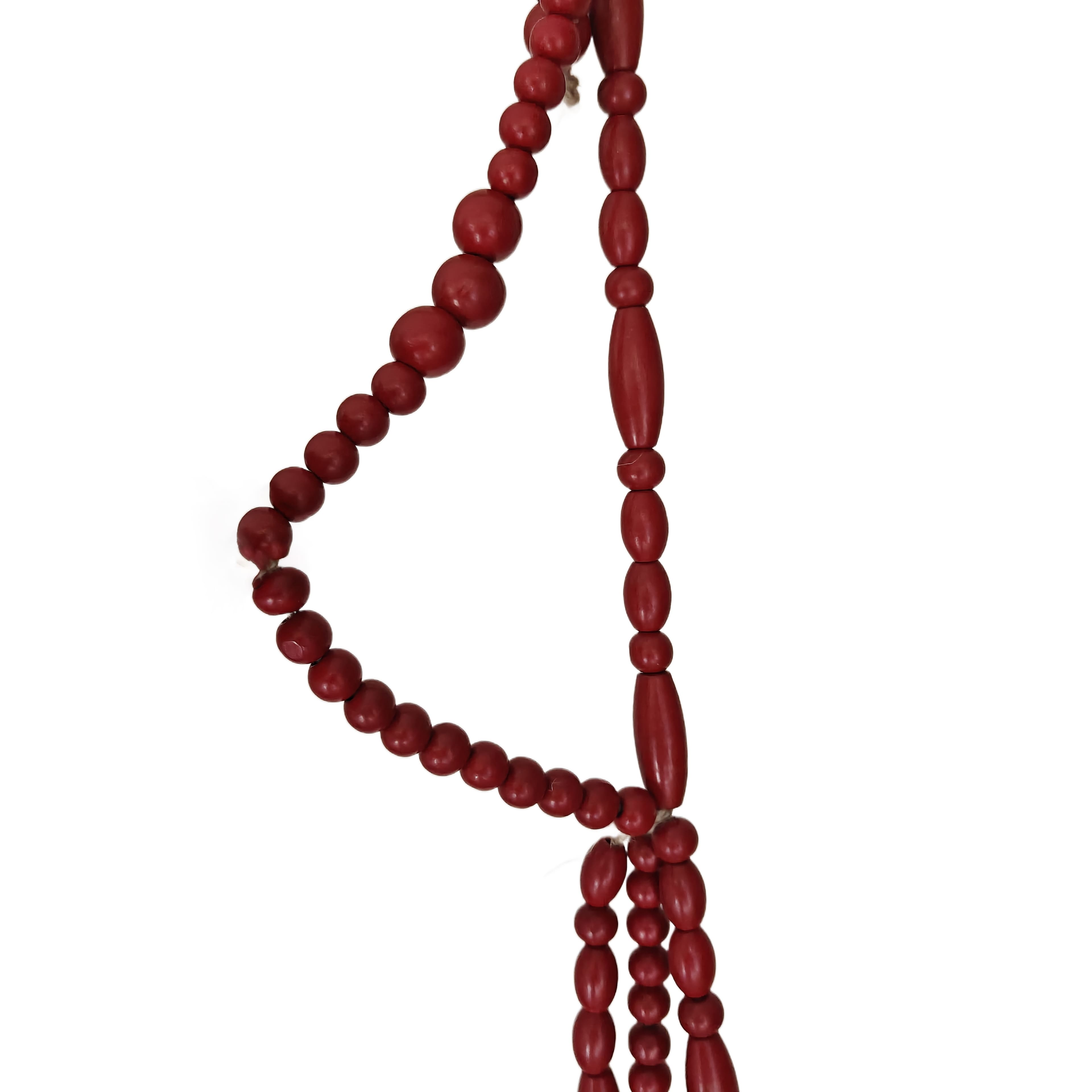 6ft. Red Wood Beaded Garland by Ashland&#xAE;