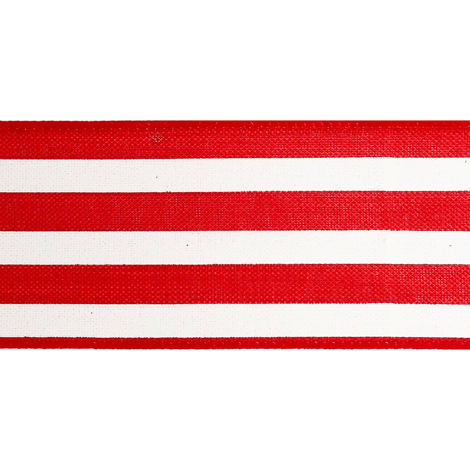 12 Pack: 2.5" x 25ft. Faux Linen Wired Thick Striped Ribbon by Celebrate It™ Décor