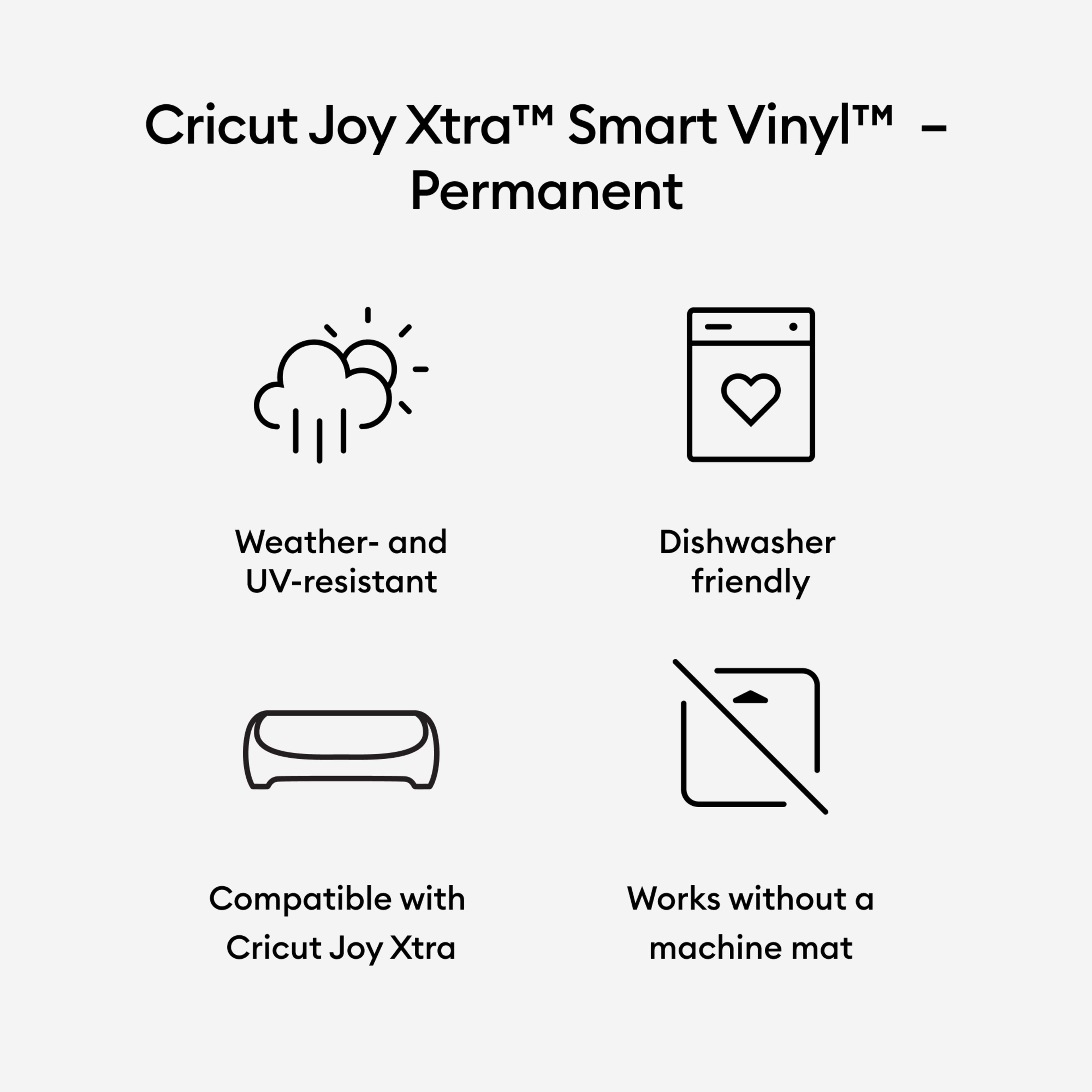 Cricut Joy Xtra&#x2122; Permanent Smart Vinyl&#x2122;, 3ft.