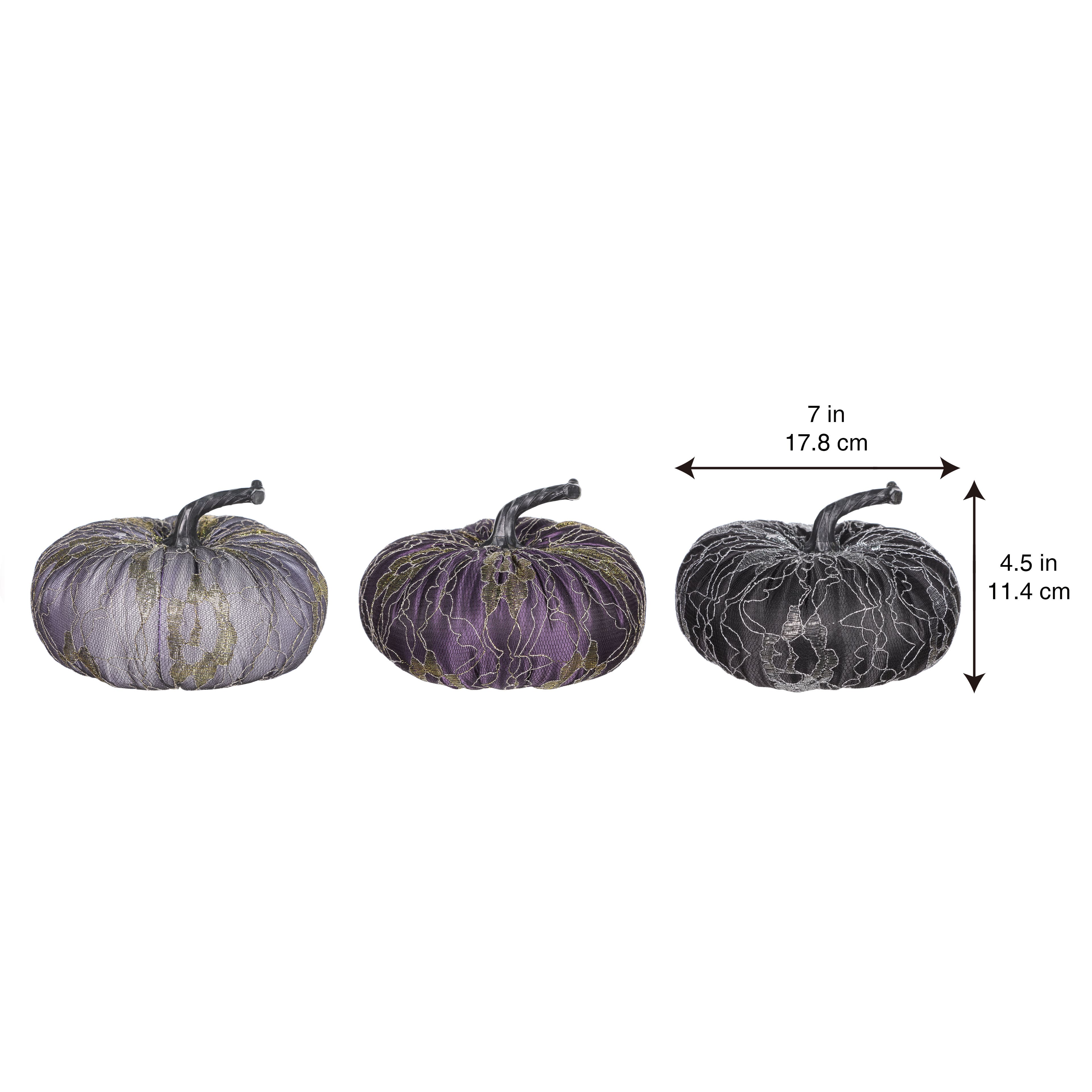 Assorted 7&#x22; Lace Net Tabletop Fabric Pumpkin, 1pc. by Ashland&#xAE;