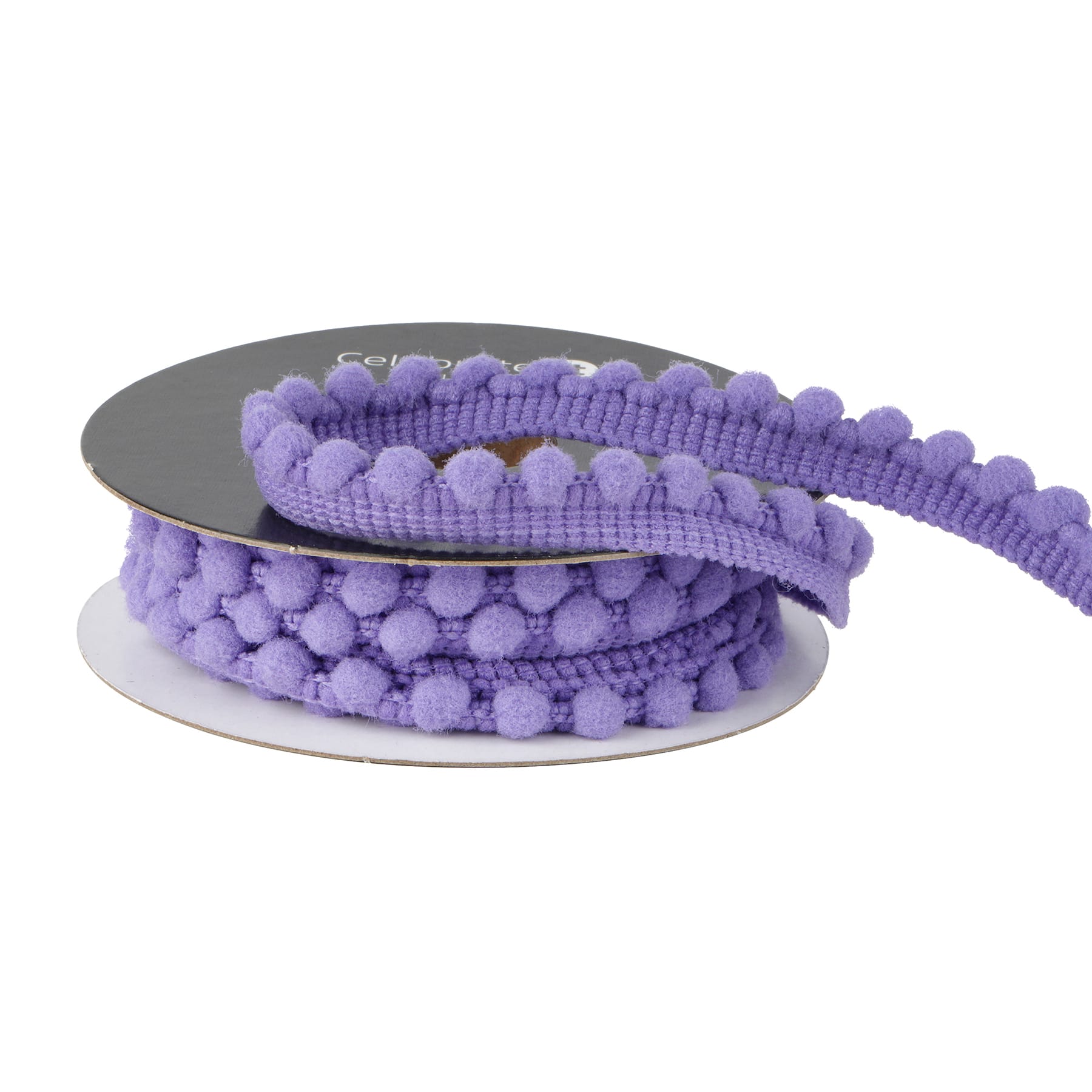 3/8&#x22; x 4yd. Purple Pom Pom Ribbon by Celebrate It&#xAE; Halloween