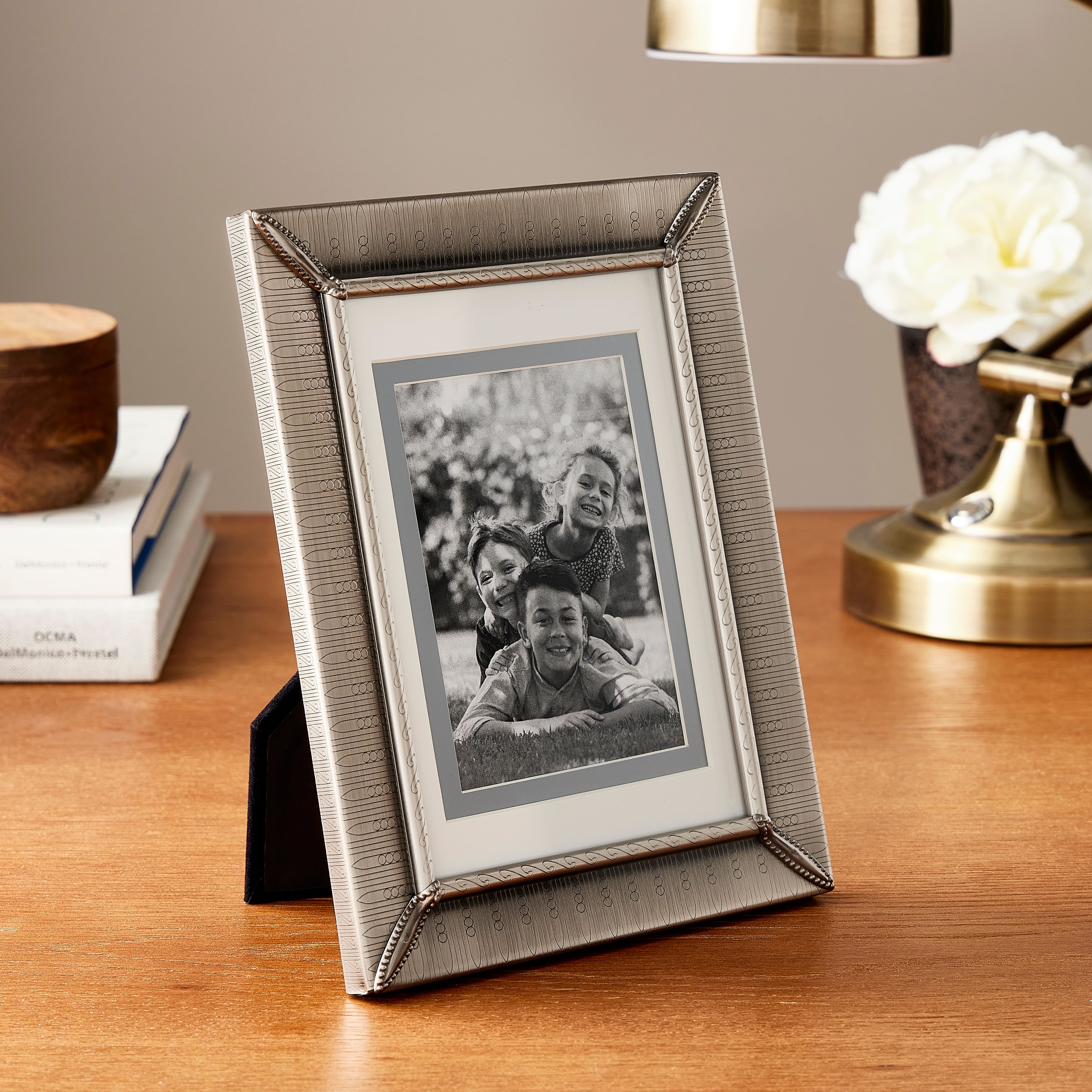 Etched Pewter Frame with Double Mat, Expressions&#x2122; by Studio D&#xE9;cor&#xAE;