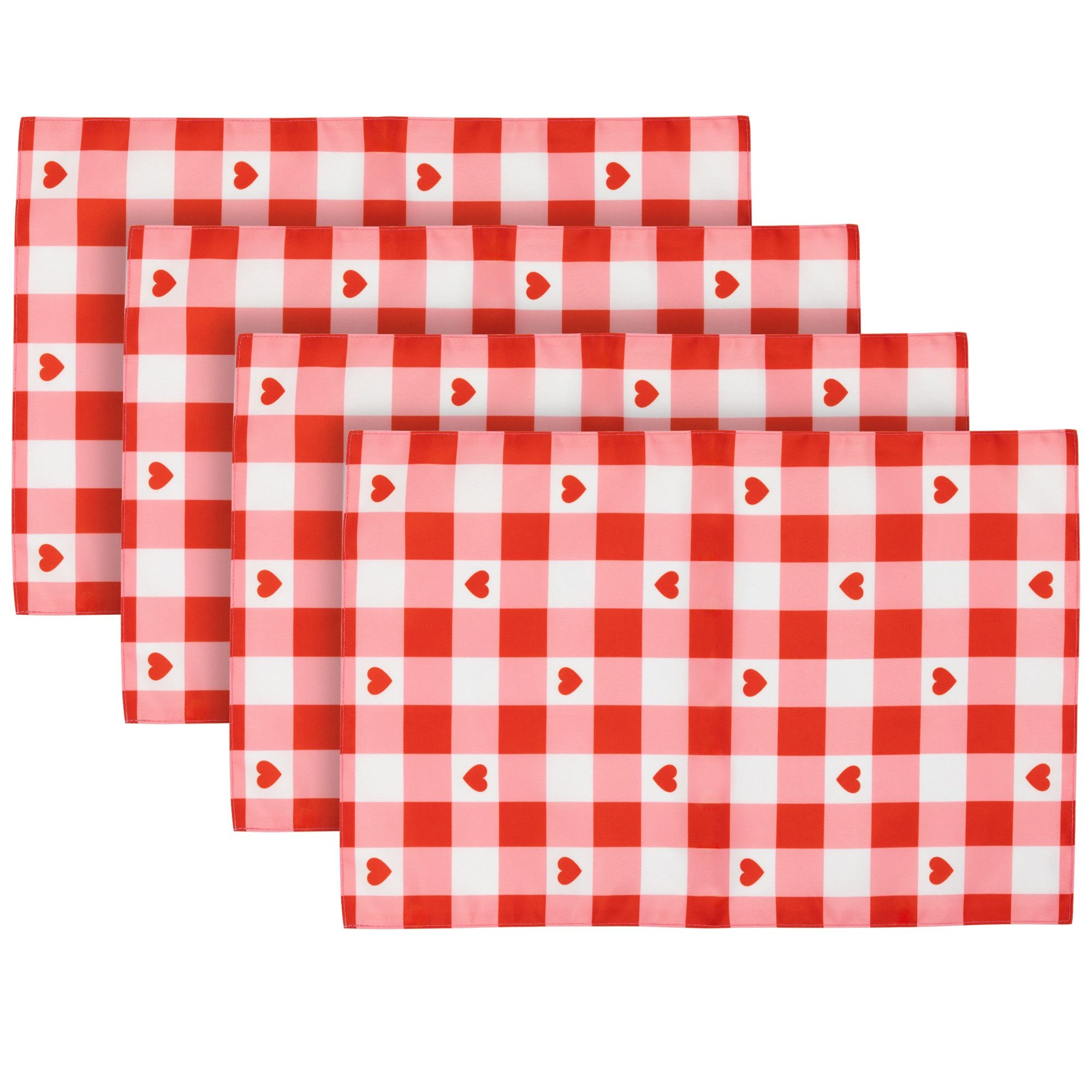 Checkered Hearts Valentine's Day Placemats, 4ct.