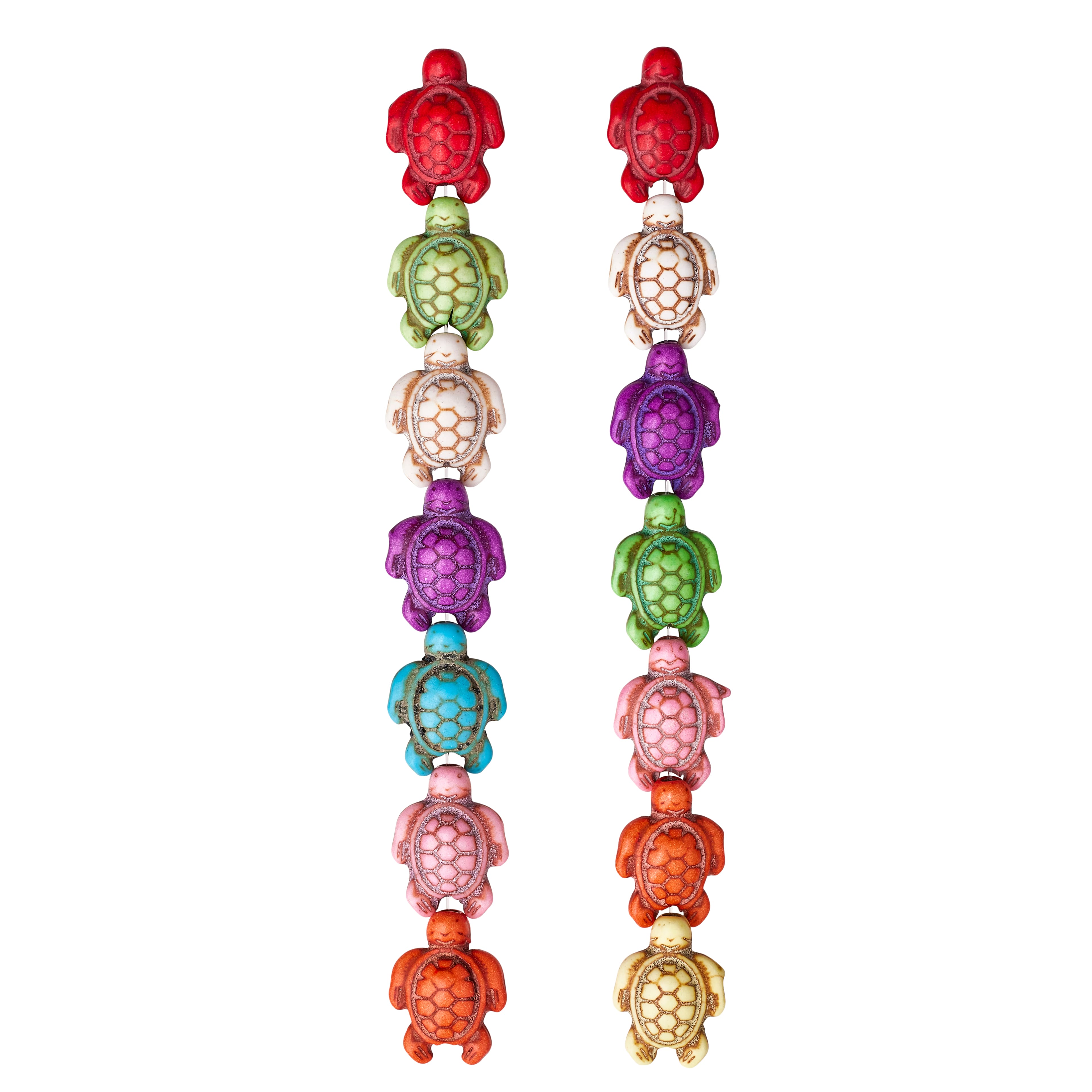 Multicolor Howlite Turtle Beads, 18mm by Bead Landing&#x2122;