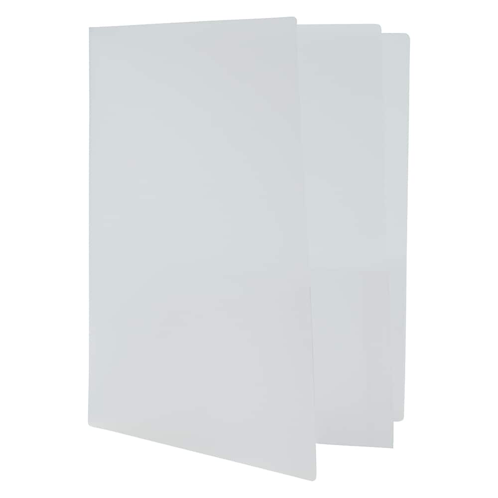 JAM Paper Heavy Duty Plastic 4-Pocket Folder, 2ct.