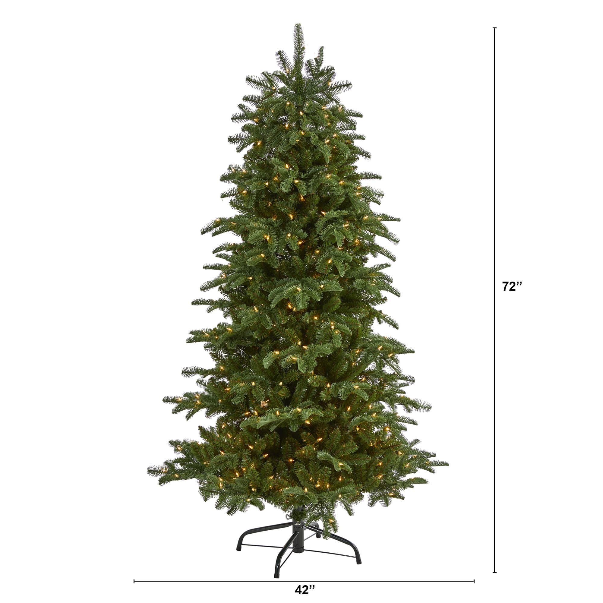 6ft. Pre-Lit South Carolina Fir Artificial Christmas Tree, Clear LED Lights