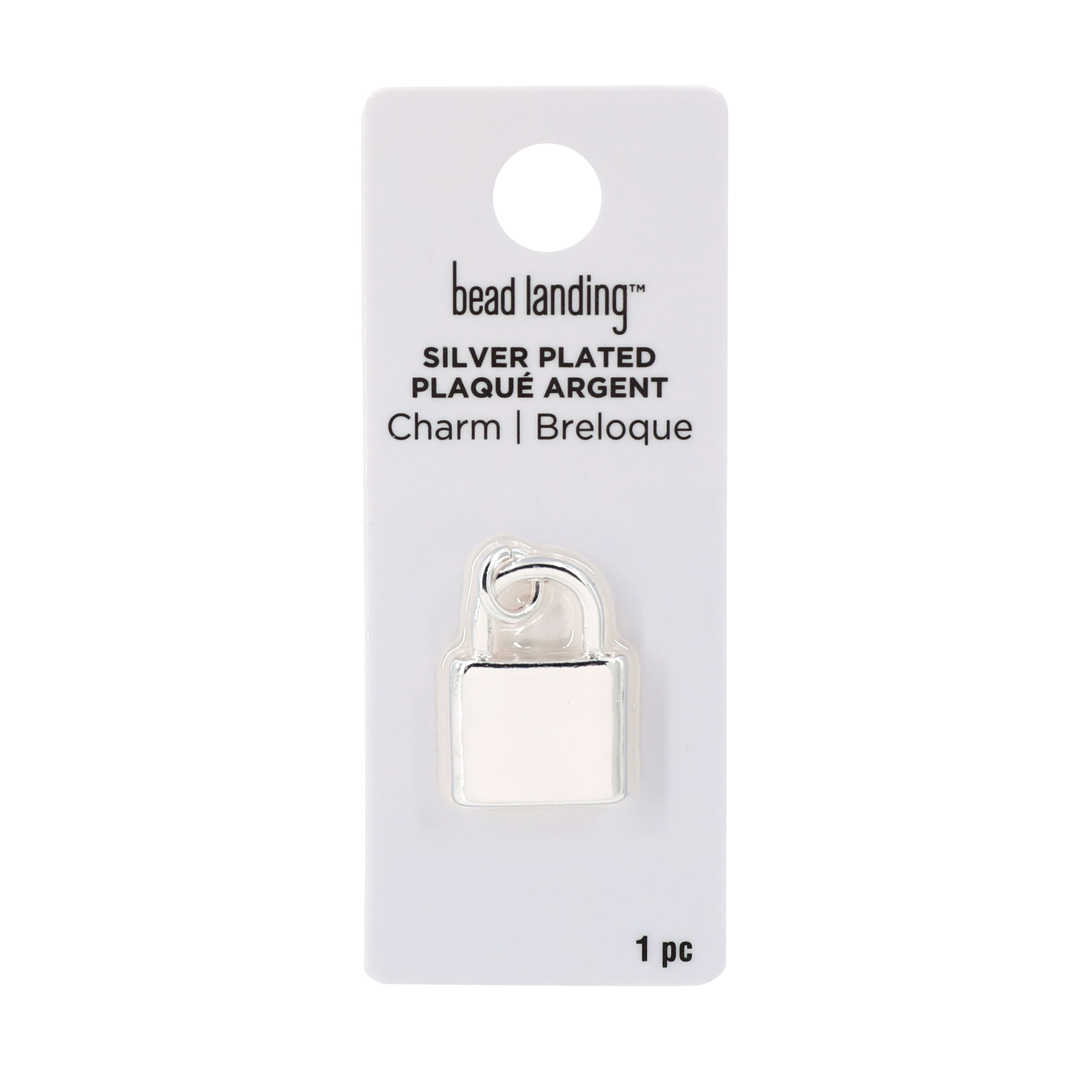 Silver Plated Lock Charm by Bead Landing&#x2122;