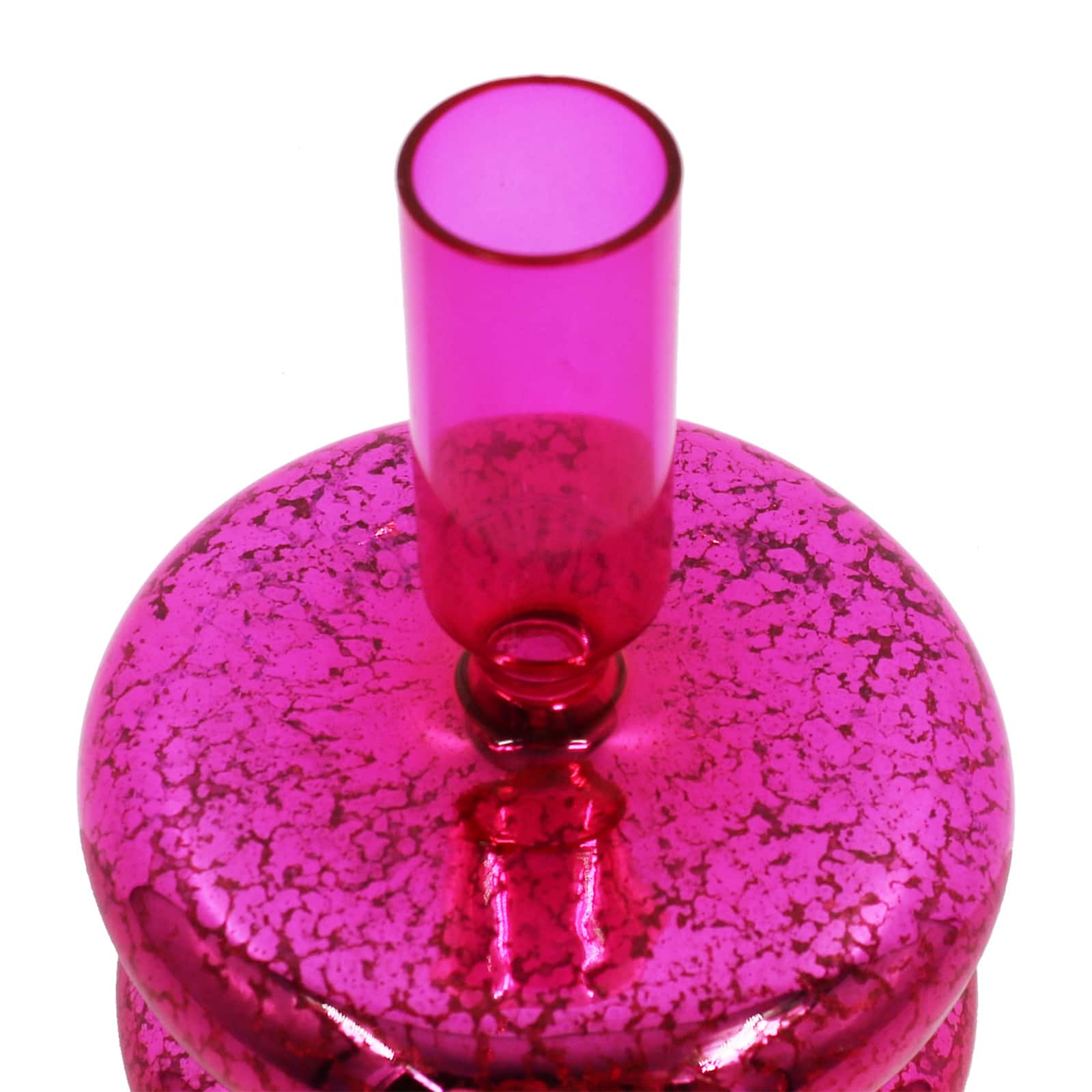 6&#x22; Dark Pink Mercury Glass Taper Candle Holder by Ashland&#xAE;