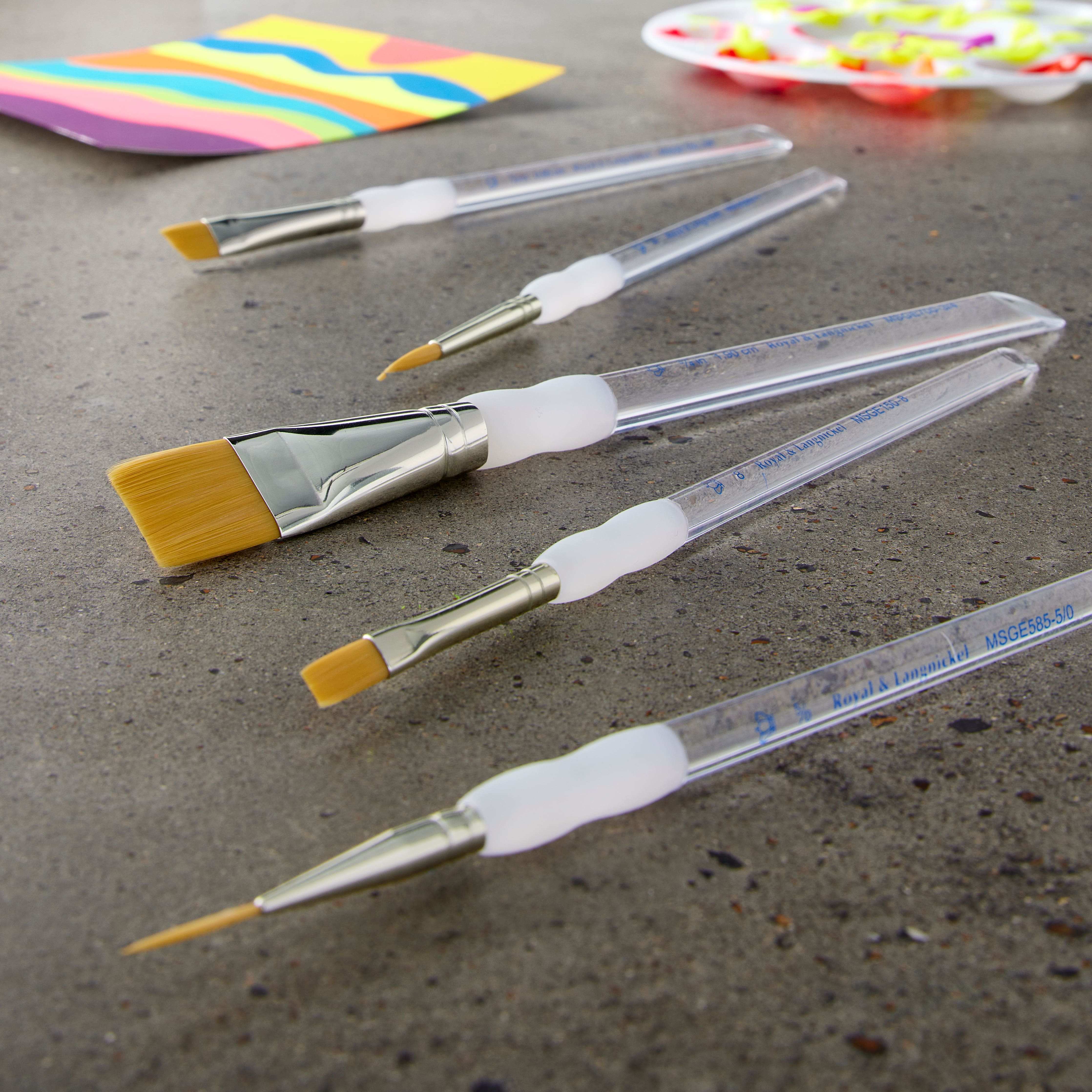 Royal & Langnickel® Variety Brush Set, Gold Taklon Wash