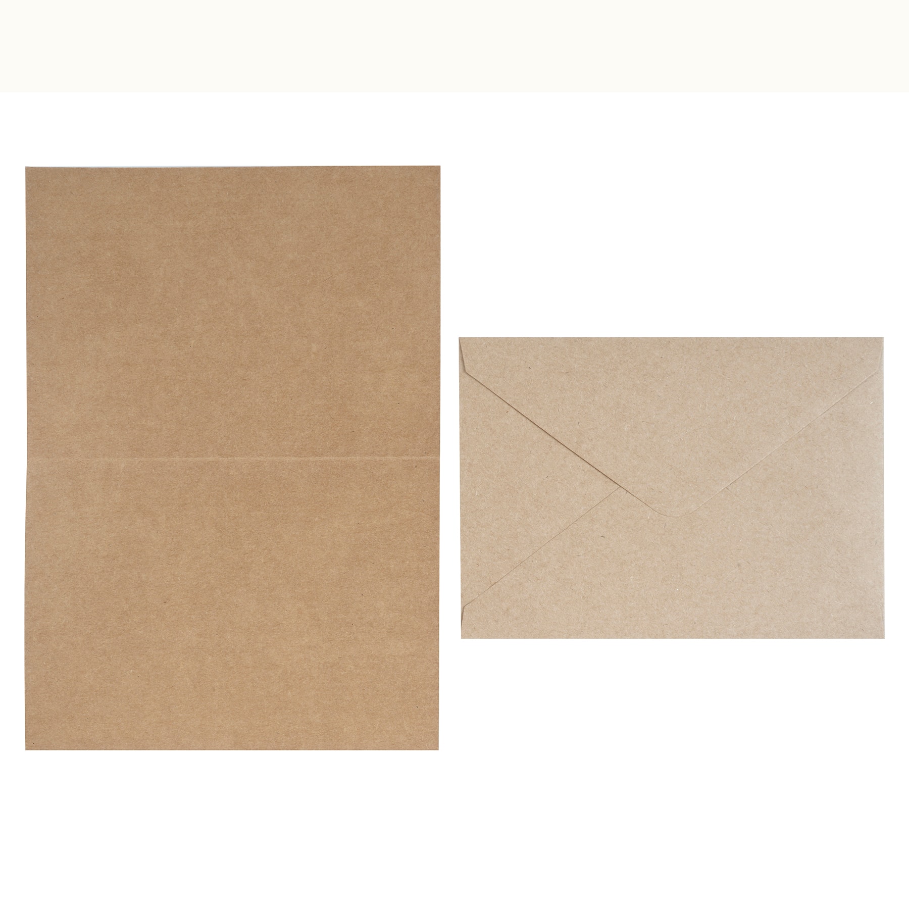 12 Packs: 10 ct. (120 total) 5&#x22; x 7&#x22; Kraft Folded Cards &#x26; Envelopes by Recollections&#x2122;