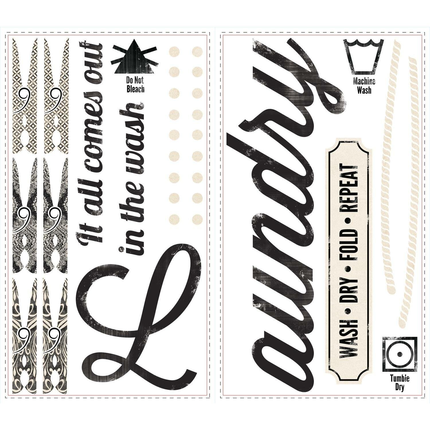 RoomMates Laundry Quote Peel & Stick Wall Decals