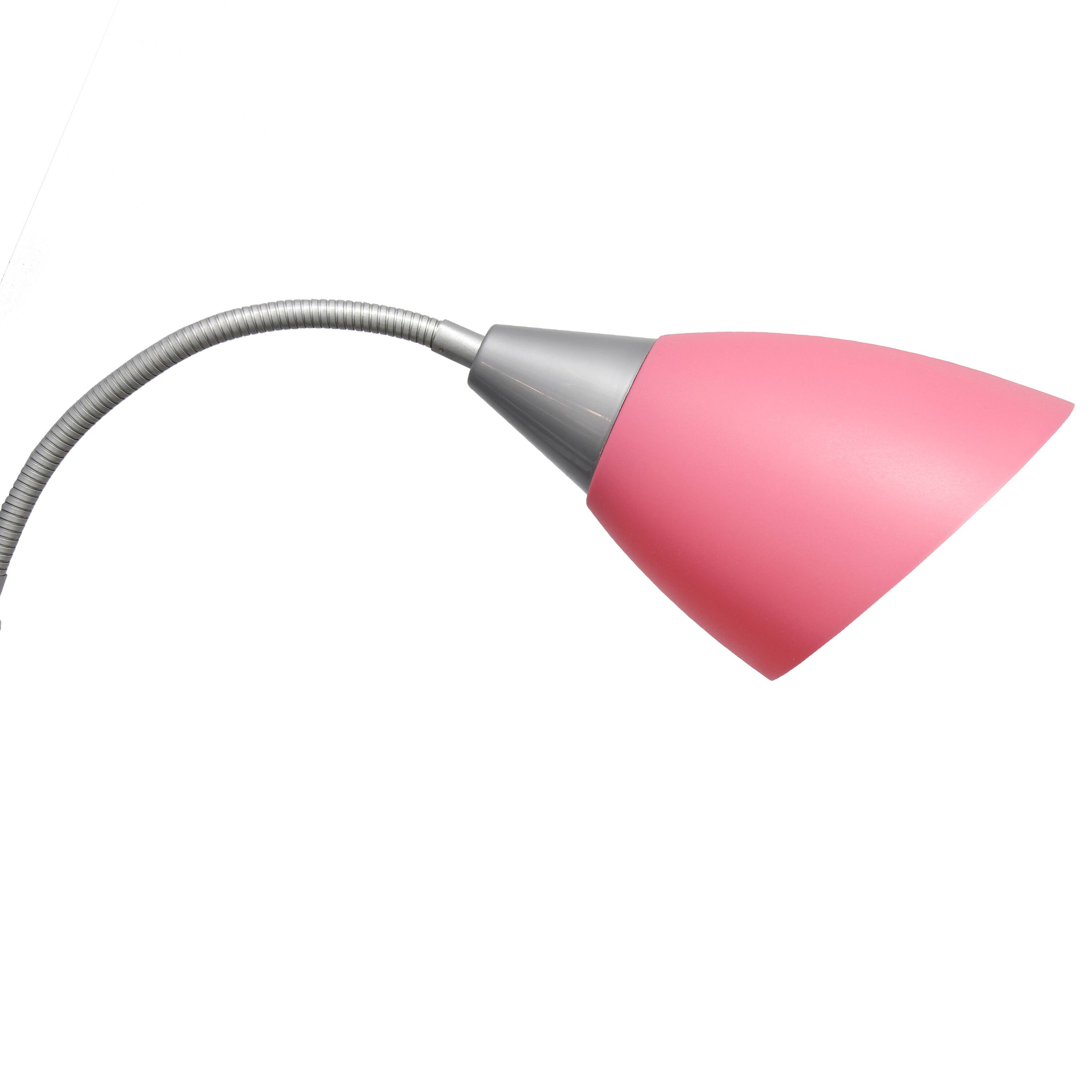 Simple Designs&#x2122; 5.6ft. 5-Light Gooseneck Silver Floor Lamp