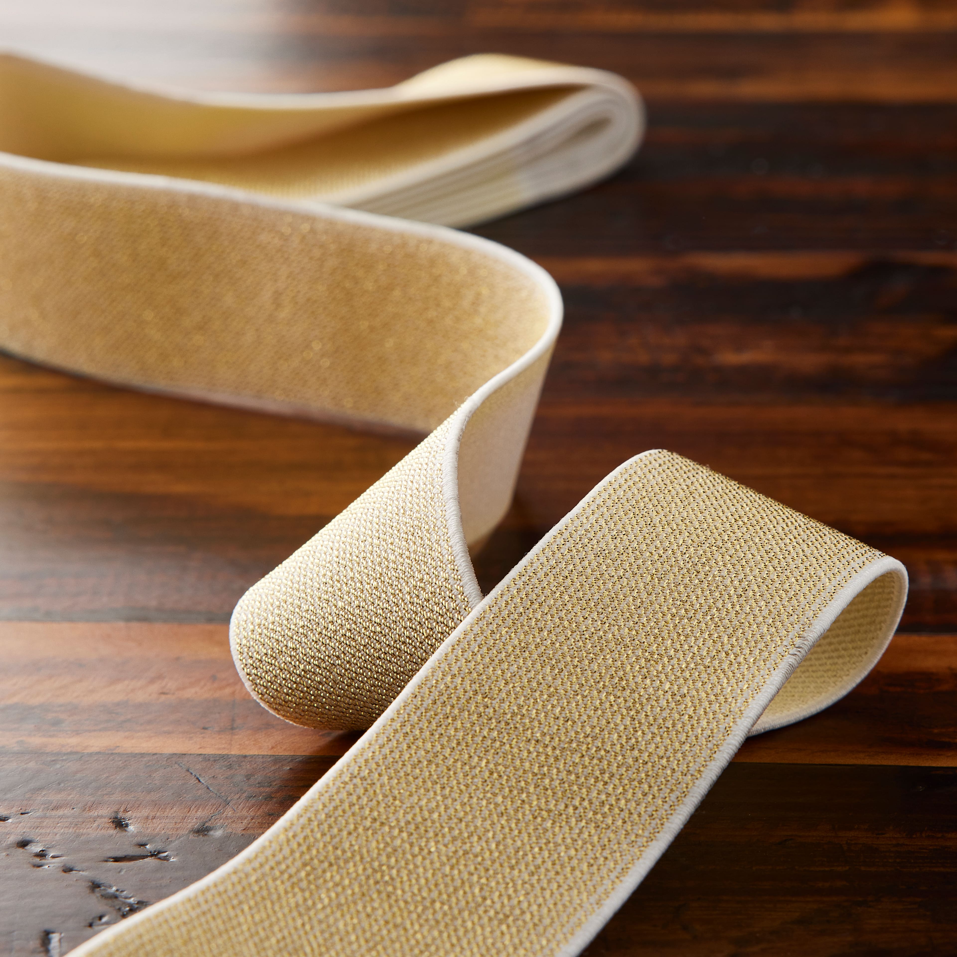 12 Pack: Gold Metallic Elastic Waistband by Loops & Threads™