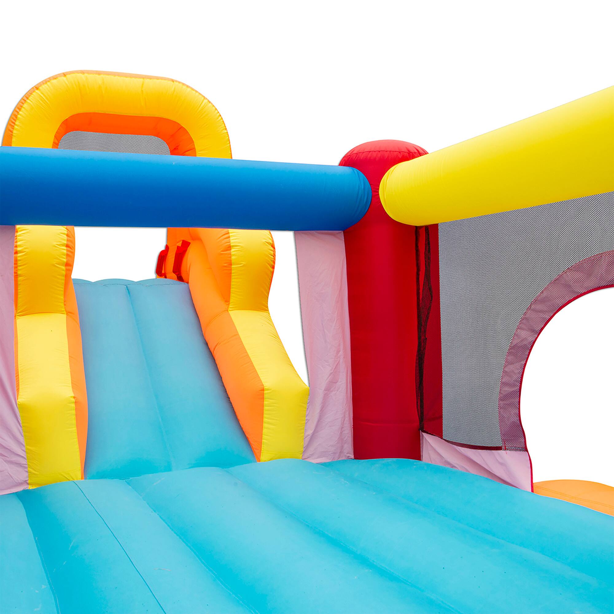 Banzai&#xAE; Inflatable Double Slide Bouncer&#x2122; Outdoor Toy