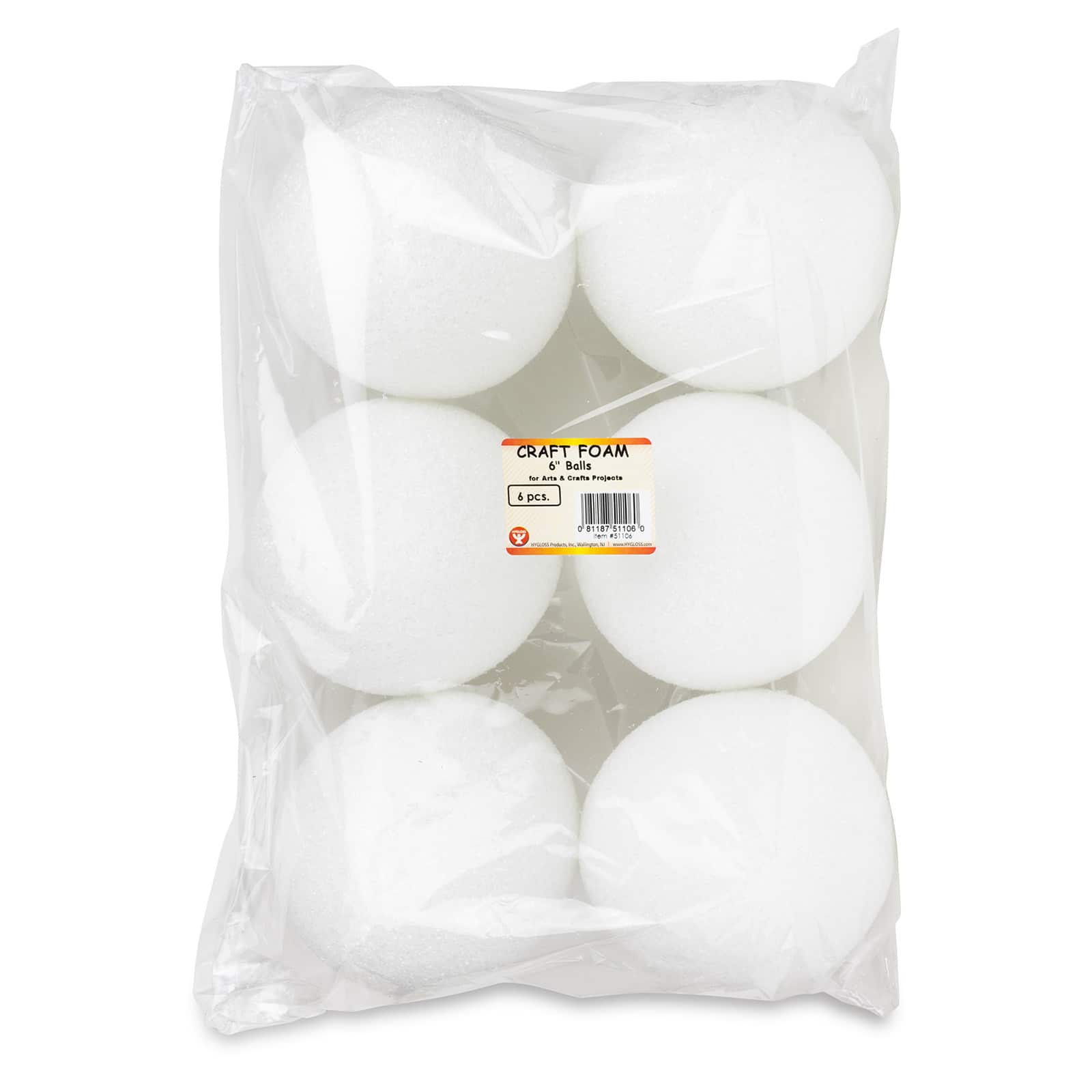 Craft Foam Balls, 4 Inch, White, Pack Of 12