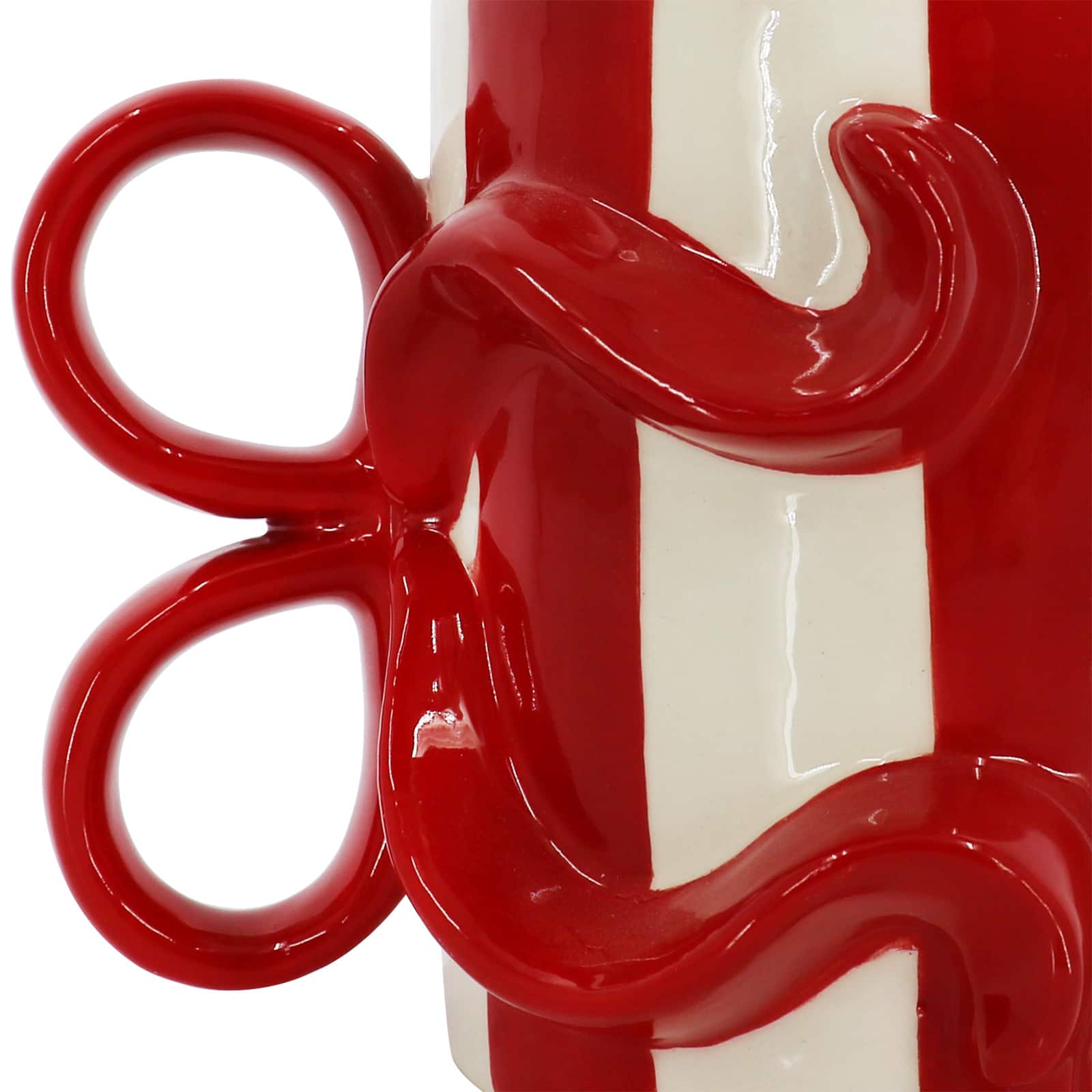 14.25oz. Red &#x26; White Stripes with Bow Mug by Ashland&#xAE;