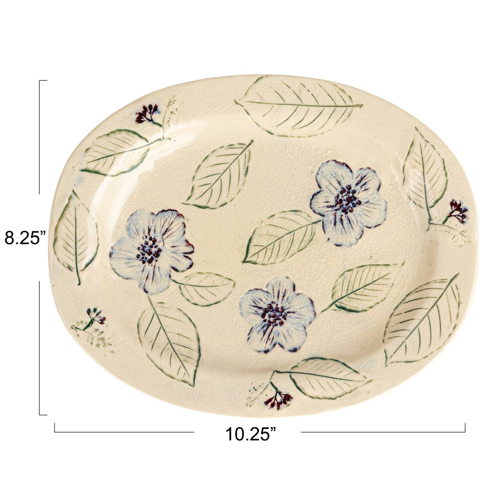 Hello Honey&#xAE; 10.25&#x22; Multicolor Blossoming Meadow Stoneware Platters, 2ct.